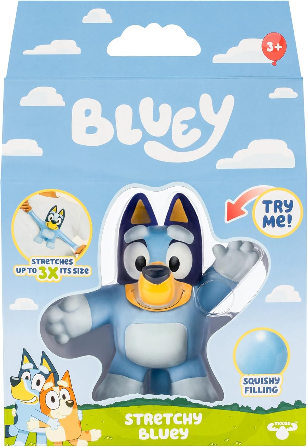 Stretchy Bluey | Super Stretchy Toy Figure of Bluey with Squishy Filling | Stretch Her up to 3 Times Her Size image number 3