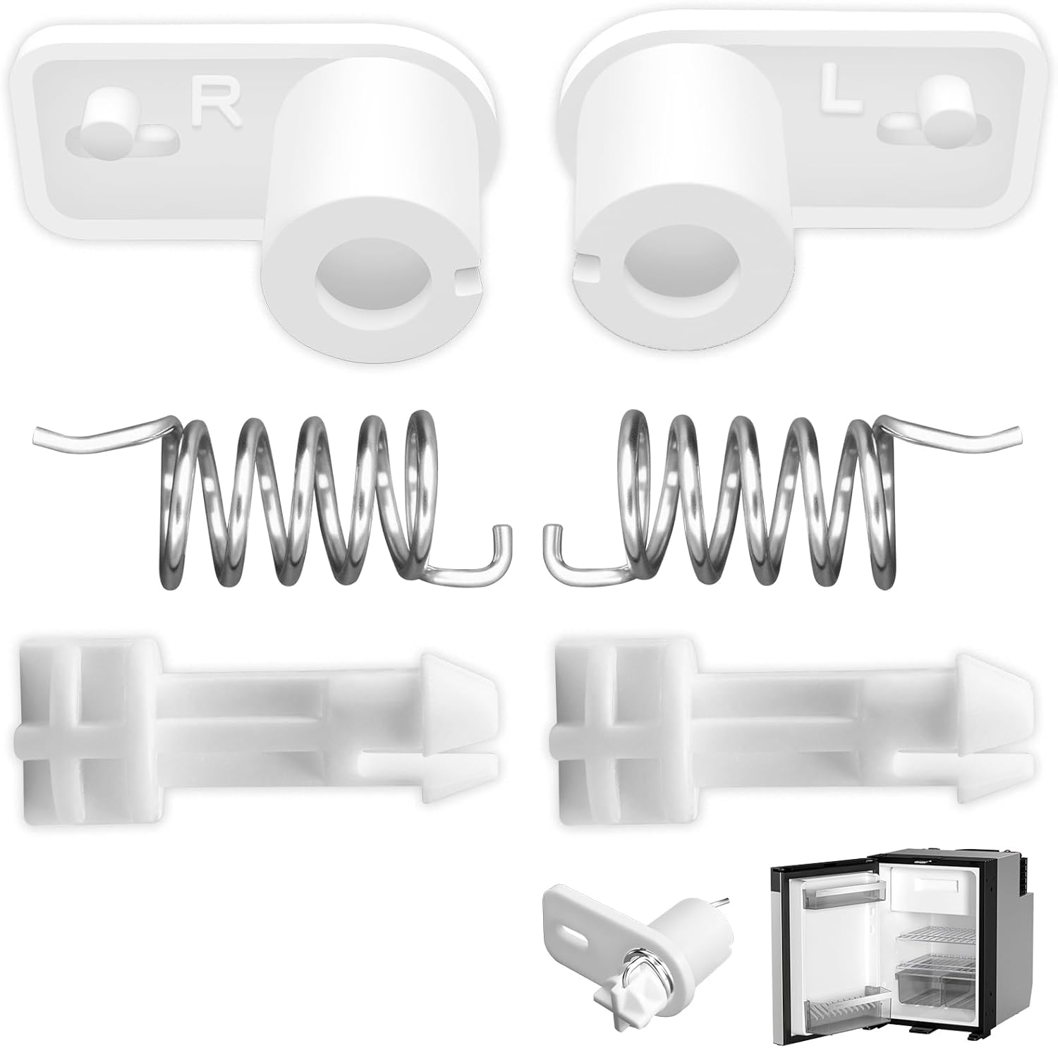 Spring Assembly Kit 3-In-1 Left for Dometic RV Camper Trailer Single Door Fridge Freezer (3-In-1 Spring Set) image number 2