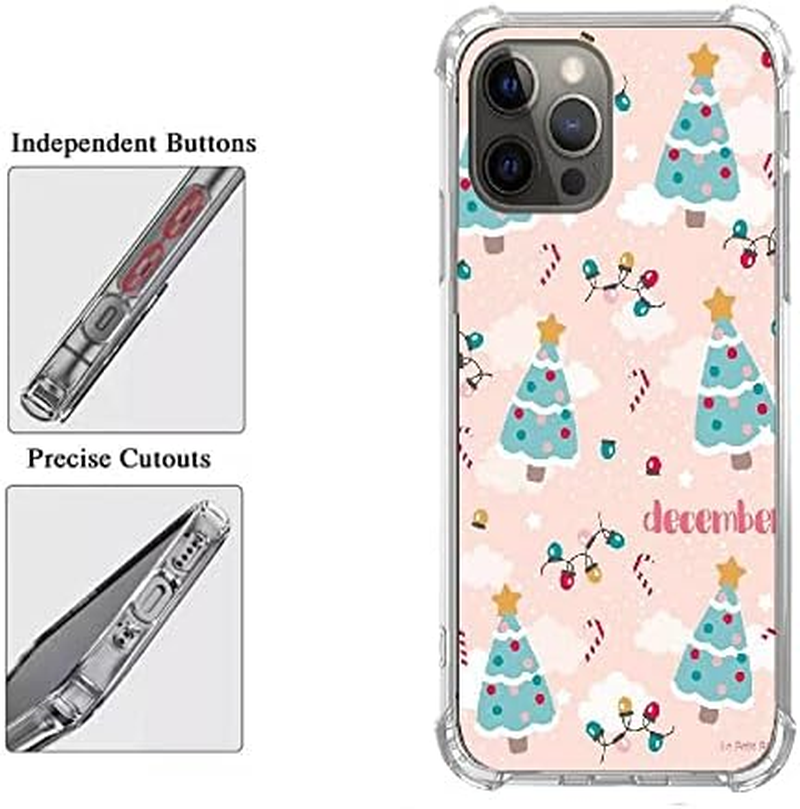 Christmas Tree Lights Pattern Case Compatible with Iphone 12/12 Pro, Cute December Christmas Tree Lights Pattern Slim Shockproof TPU Bumper Protective Cover Case for Iphone 12/12 Pro - Horse And Sunflowers image number 2