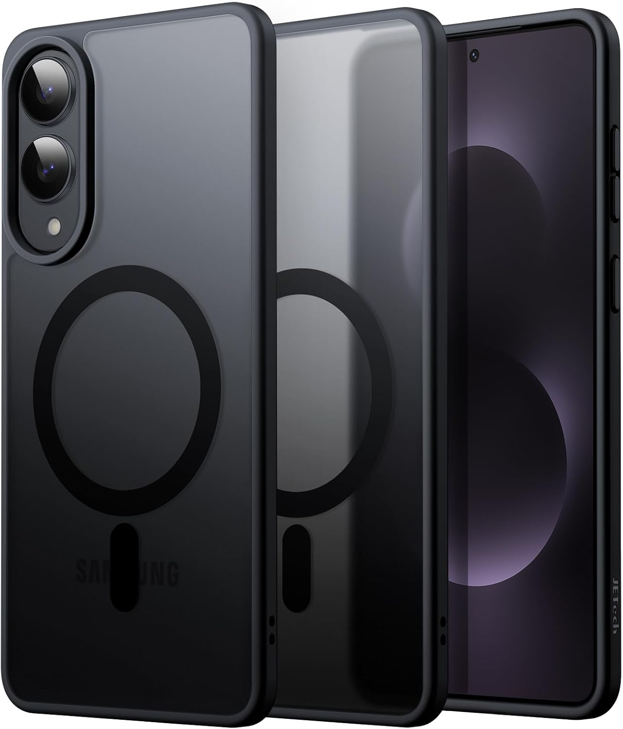 Jetech Magnetic Case for Samsung Galaxy S25 Ultra 5G, Compatible with Magsafe, Translucent Matte Back Shockproof Phone Cover (Titanium Silverblue)