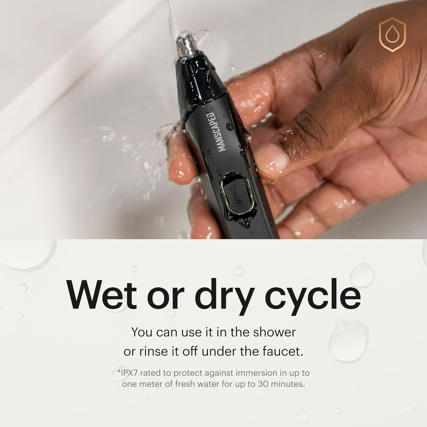 MANSCAPED&reg; Weed Whacker&reg; 2.0 Electric Nose & Ear Hair Trimmer &ndash; 7,000 RPM Precision Tool with Rechargeable Battery, Wet/Dry, Easy to Clean, Improved Stainless Steel Replaceable Blade image number 5