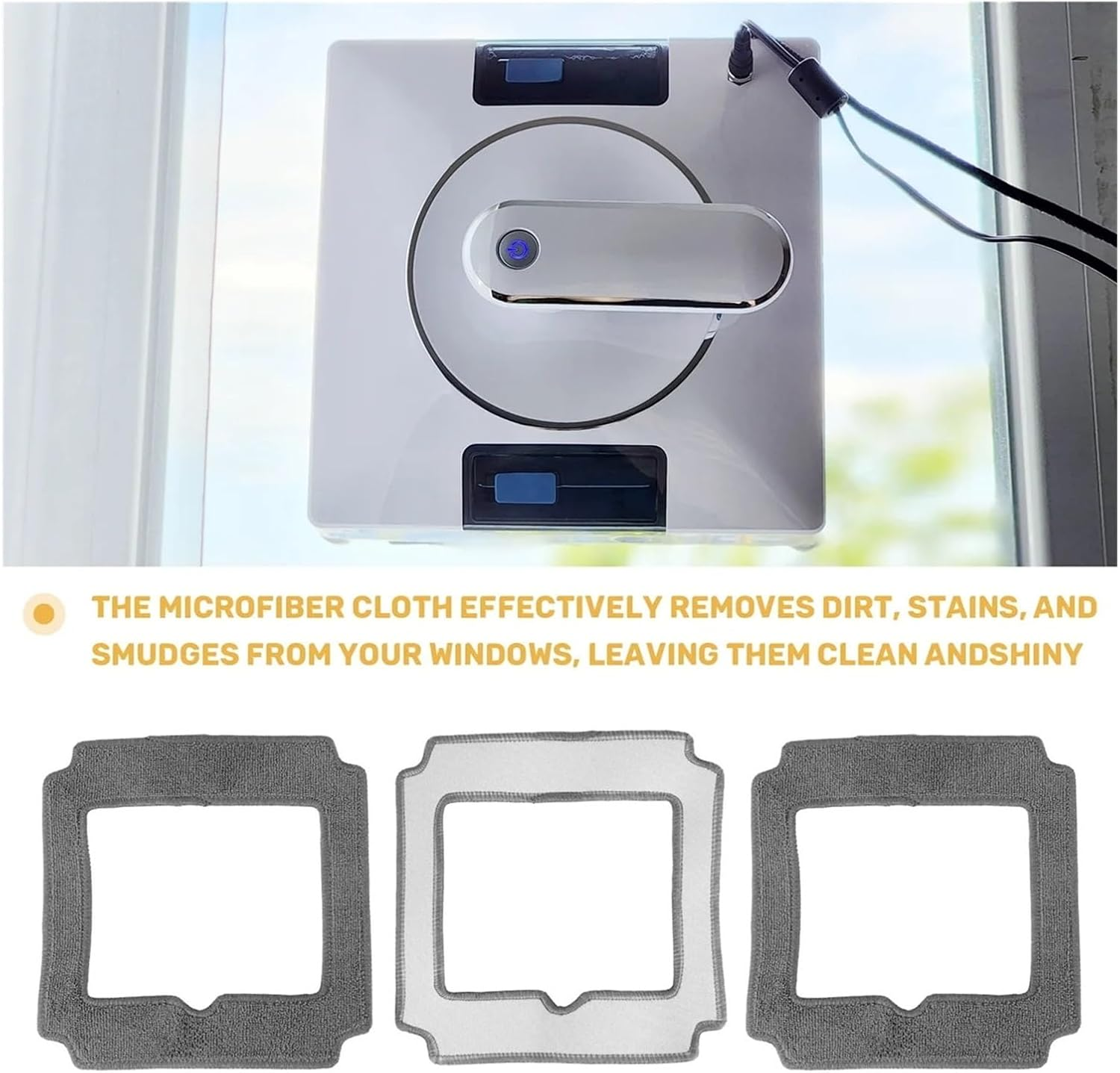 6PCS Window Cleaning Robot Mop Cloth Cleaning Rag Towel Dust Cloth Cleaning Cloth，Compatible for LIECTROUX，YW509 B20 image number 3