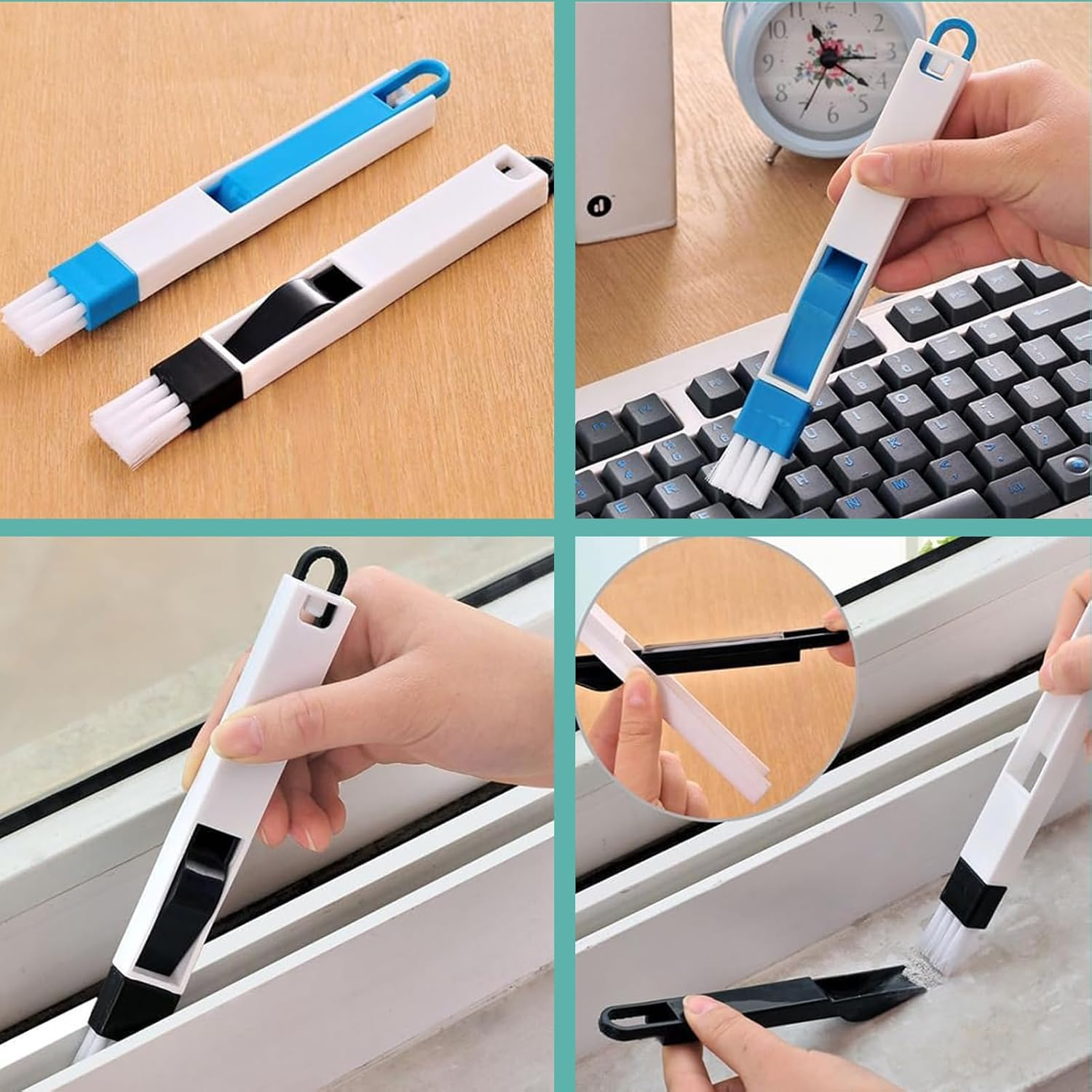 Crevice Cleaning Brush,6 PCS Cleaning Brushes,Scrubbing Brush,Cleaning Products,Home Essentials,Grout Brush Cleaning Tools for Household Supplies, Bathroom, Shower, Kitchen, Window, Toilet image number 3