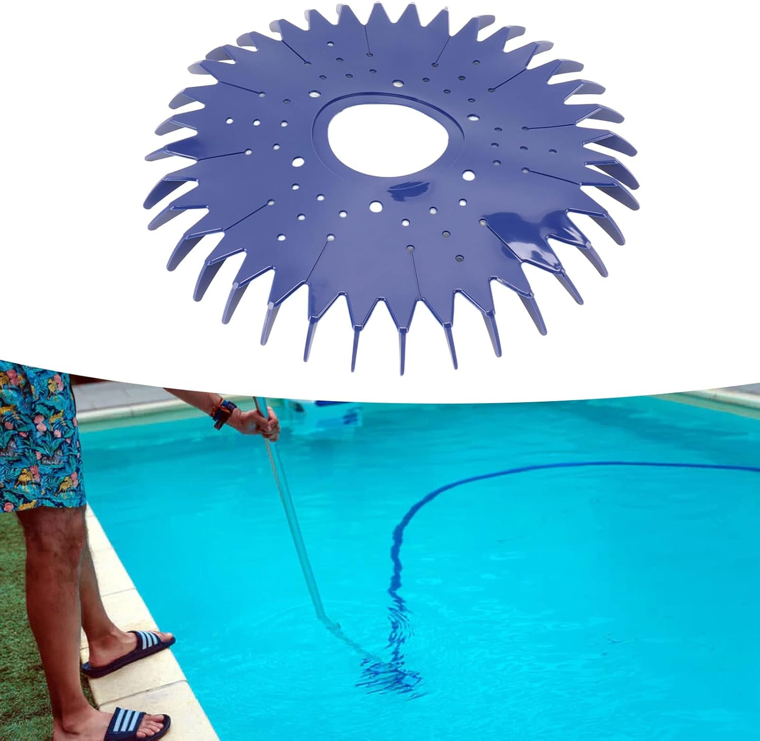 TOPINCN Pool Cleaner Finned Seal Disc Skirt Replacement - Soft and Strong Silicone Material - High Ability Easy Installation for W83277 W70464 W46666 image number 6