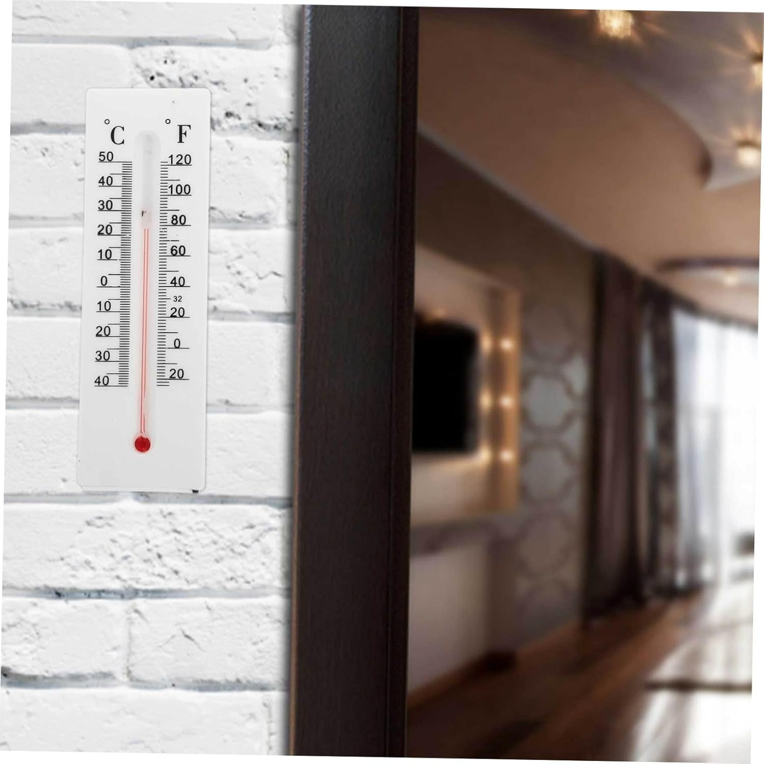 2Pcs Thermometer Key Hider Outdoor Wall-Mounted Hidden Key Holder Box for Indoor and Outdoor Use Plastic Decorative with Space-Saving Design