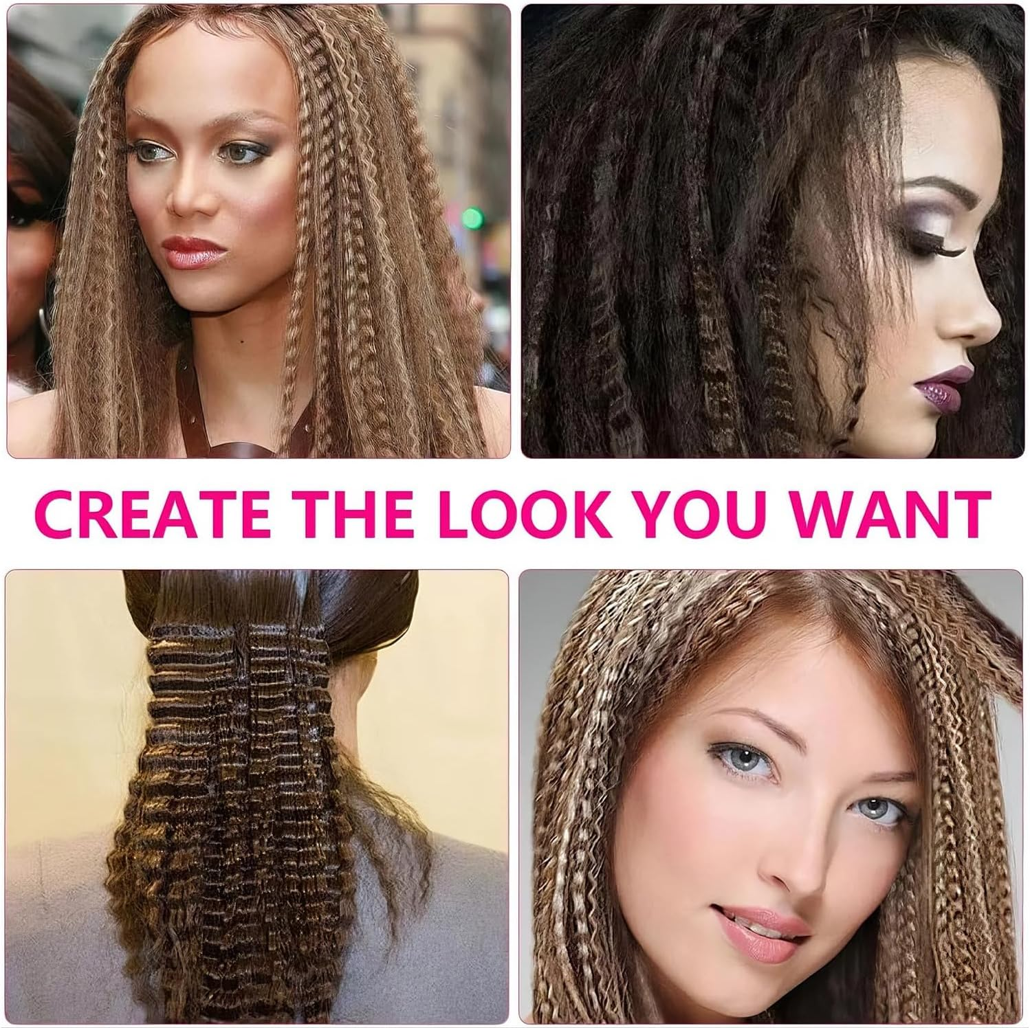 PRO Hair Crimper for Women and Girls 30S Rapid Heating Ceramic Plate Crimping Iron Hair Crimpers for Fluffy Hairstyle Tool (Pink) image number 5