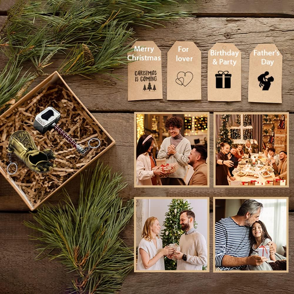 2-Pack Mjolnir Keychain Bottle Opener Infinity Gauntlet Keychain Bottle Opener, Thor Hammer Keychain Bottle Opener Thanos Glove Keychain Bottle Opener image number 3