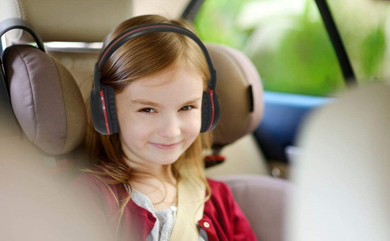 SIMOLIO 2 Pack of Wireless Car Headphones, 2 Channel IR Wireless Headphones for Kids, in Car Wireless DVD Headphones with Storage Bag for Universal Rear Entertainment System, Not for 2017+ Pacifica image number 4