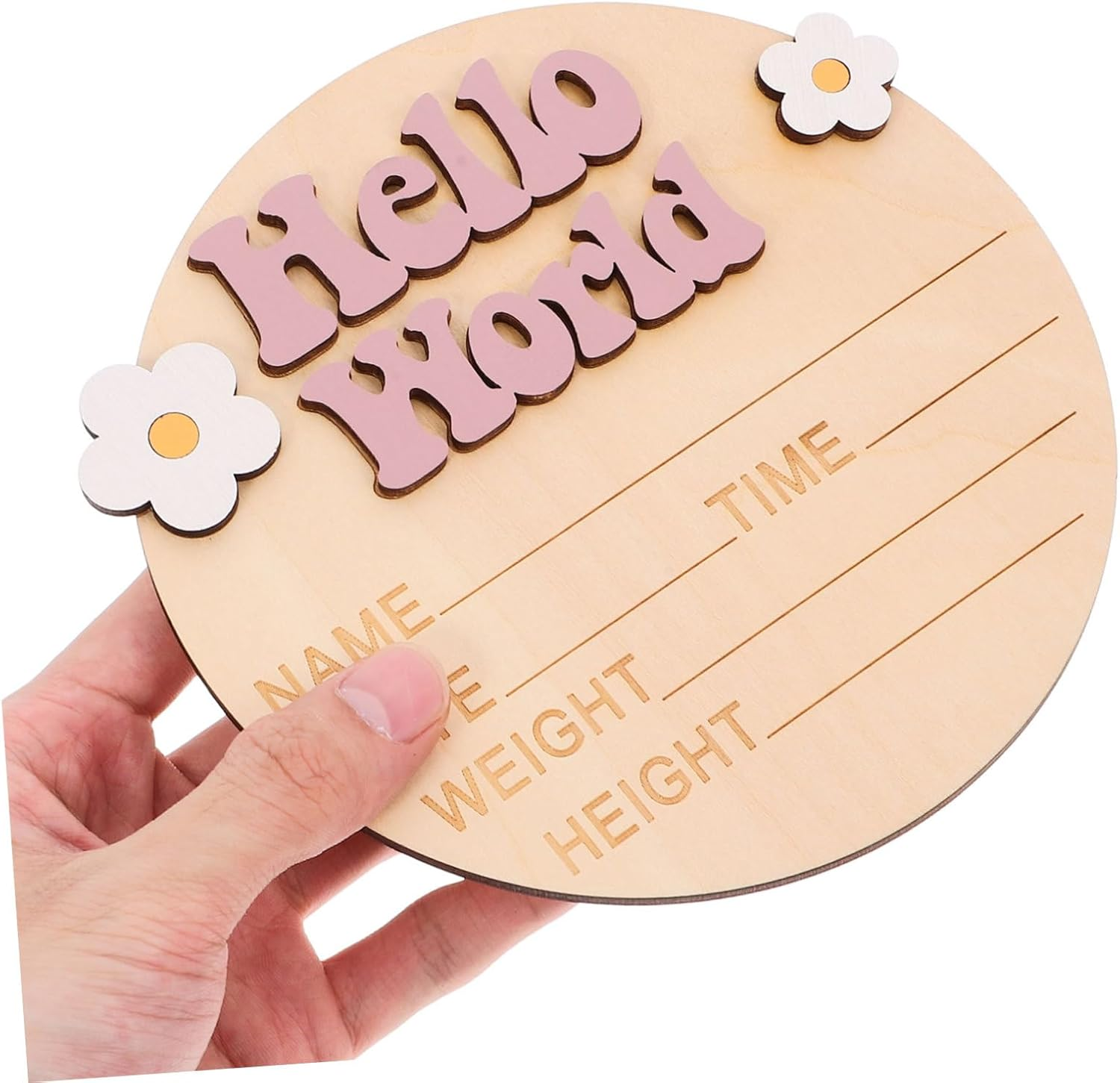 Growth Commemorative Card Newborn Birth Announcement Sign Name Sign for Shower Welcome Home Decor Accessory image number 1