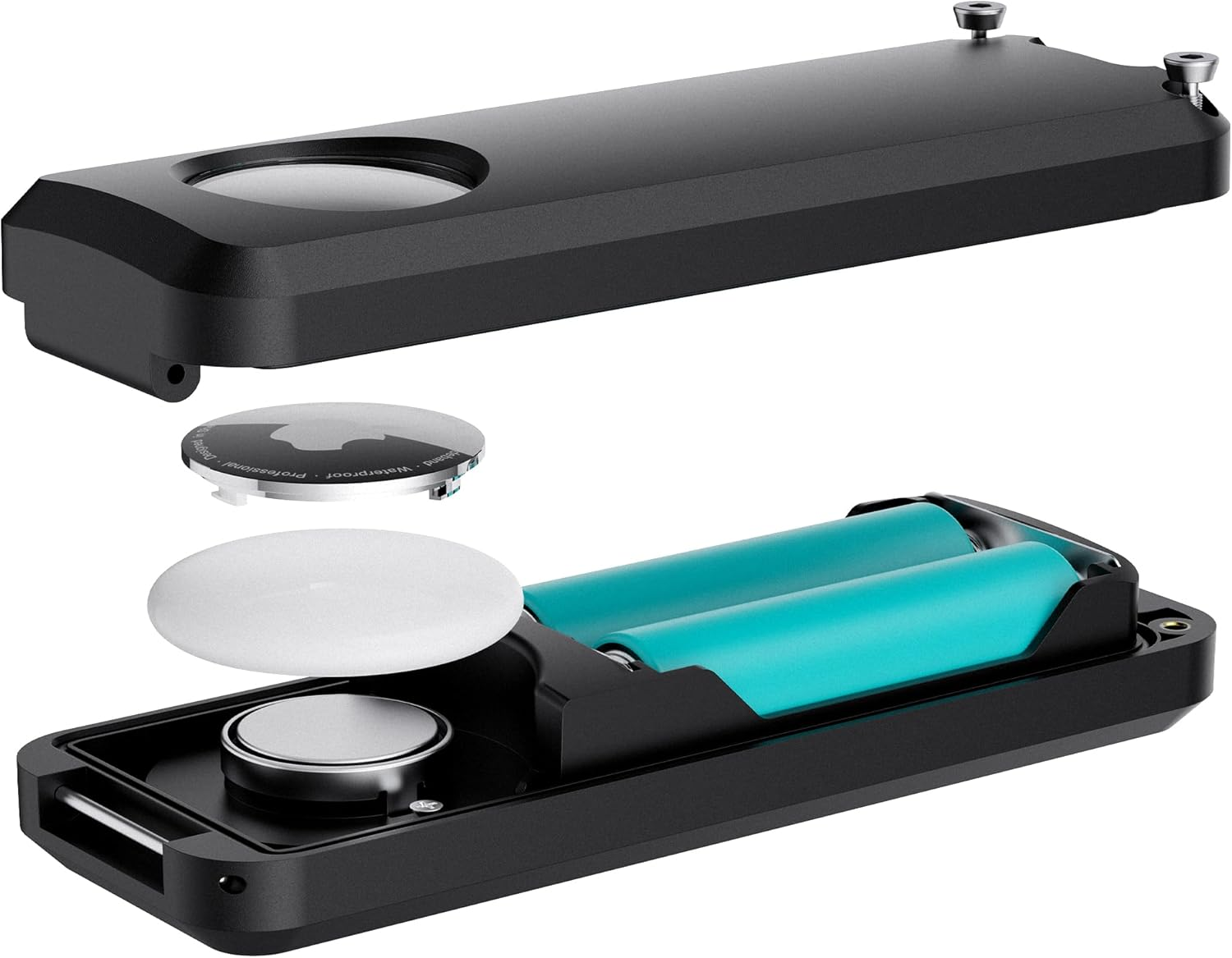 Battery Case for Apple Airtag,Airtags 10-Year Extended Battery,Waterproof Airtag Holder with Adhesive Mount,Cr 2032 Batteries Replacement,For Car,Backpacks,Luggage,Motorcycles