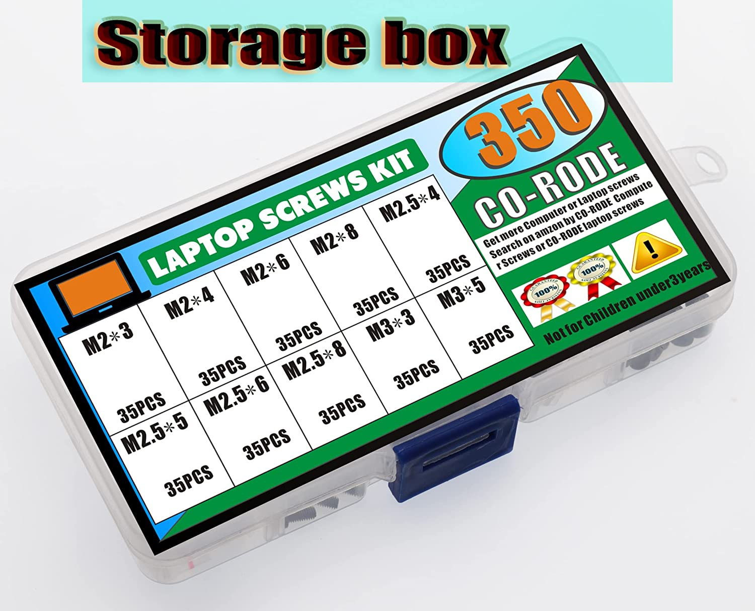 CO RODE 350 Pieces Laptop Screws Notebook Computer Screw Kit Set for IBM HP Dell Lenovo SAMSUNG Sony Toshiba Gateway image number 1