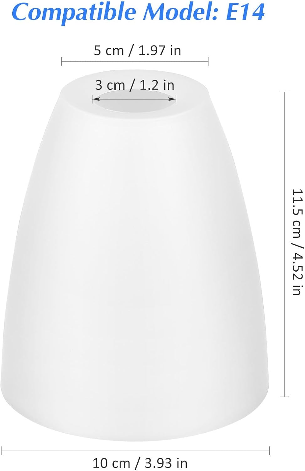 PACKOVE 2 Pcs Flat Mouth Plastic Lampshade, Small White Cone Lamp Shade, White Lamp Shade Covers for Table Bedroom Dresser Piano Lights image number 1