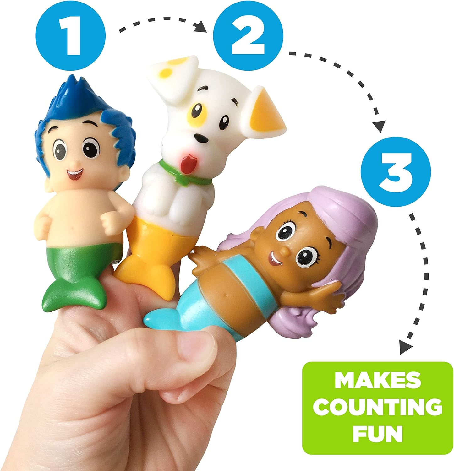 Nickelodeon Bubble Guppies Finger Puppets - Party Favors, Educational, Bath Toys image number 5