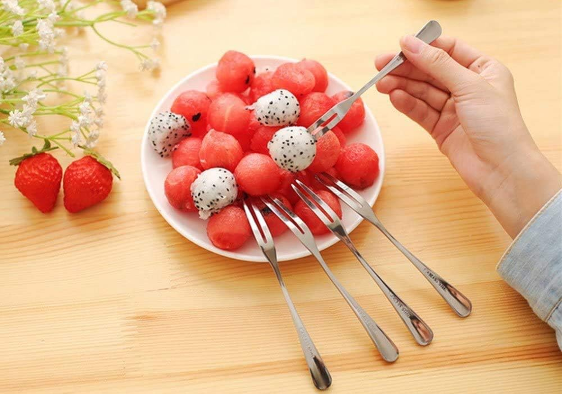 LY-ONE 10 Pcs Cocktail Forks for Appetizers, Fruit, Dessert, Cake and Tasting image number 4