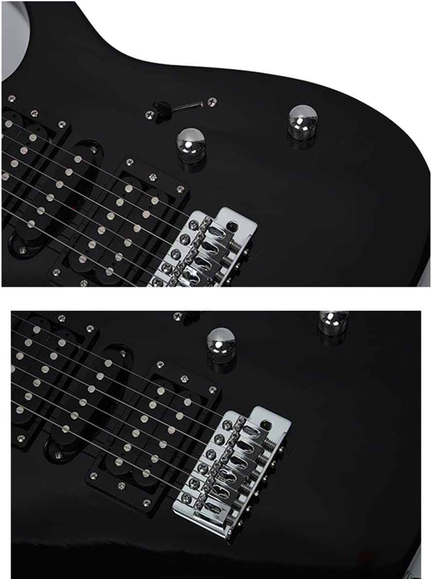39 Inch 6 Strings 24 Frets Electric Guitar with Bag and Accessories (Black) (Black) image number 1