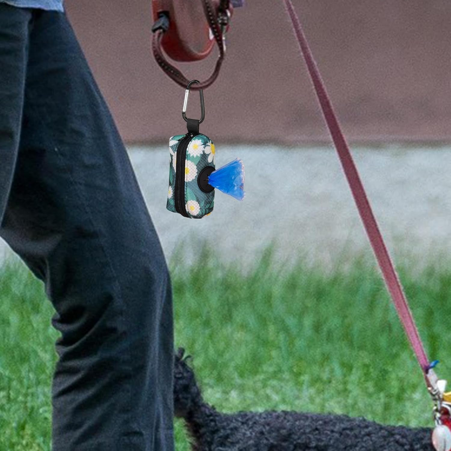 Dog Poop Bag Holder - Graphic Print Dog Poop Bags Rolls Holder - Portable Dog Waste Bag Holder for Camping, Dog, Cat, Traveling