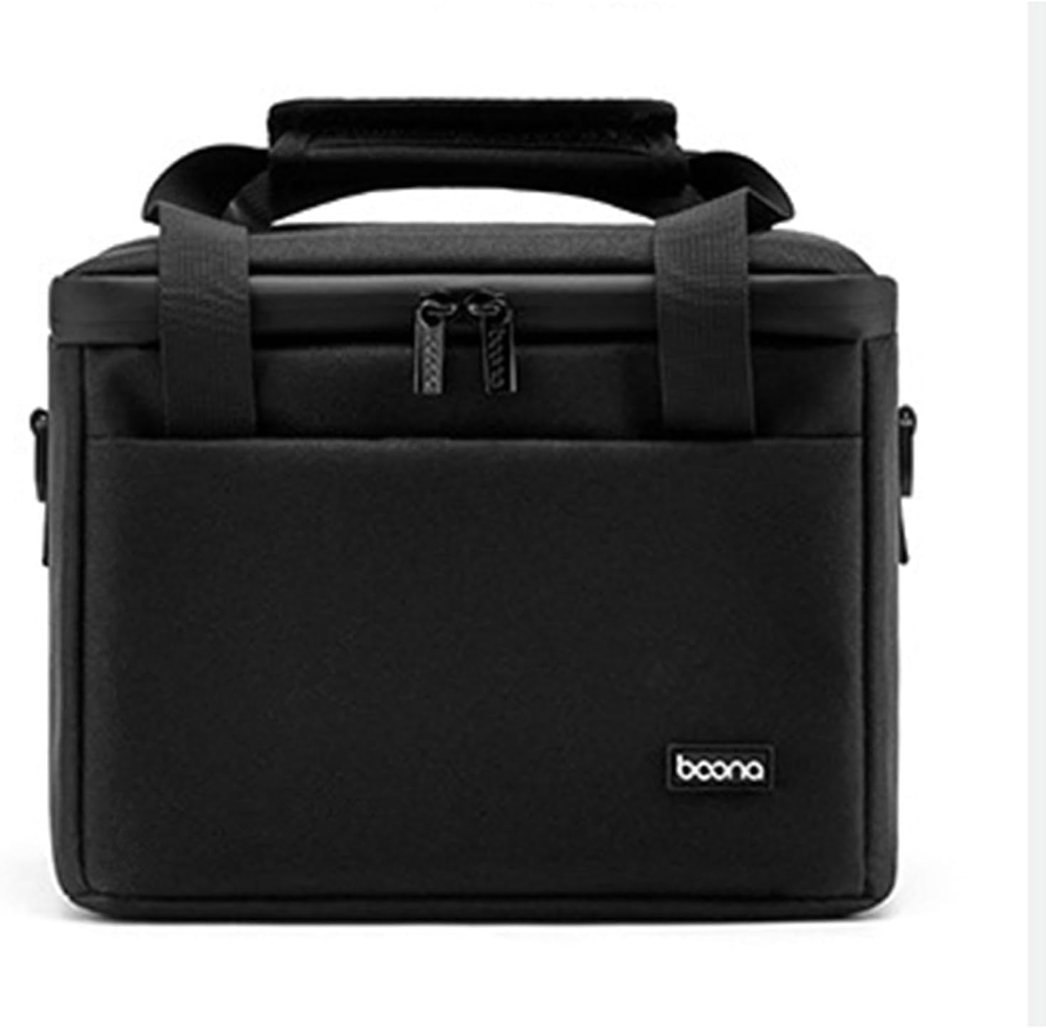 Nonmifyr Projector Case Carry Pouch Protection Stylish with Compartments Dividers Hard Carrying Case Travel Carrying Bag Photographer, Black - Black image number 2