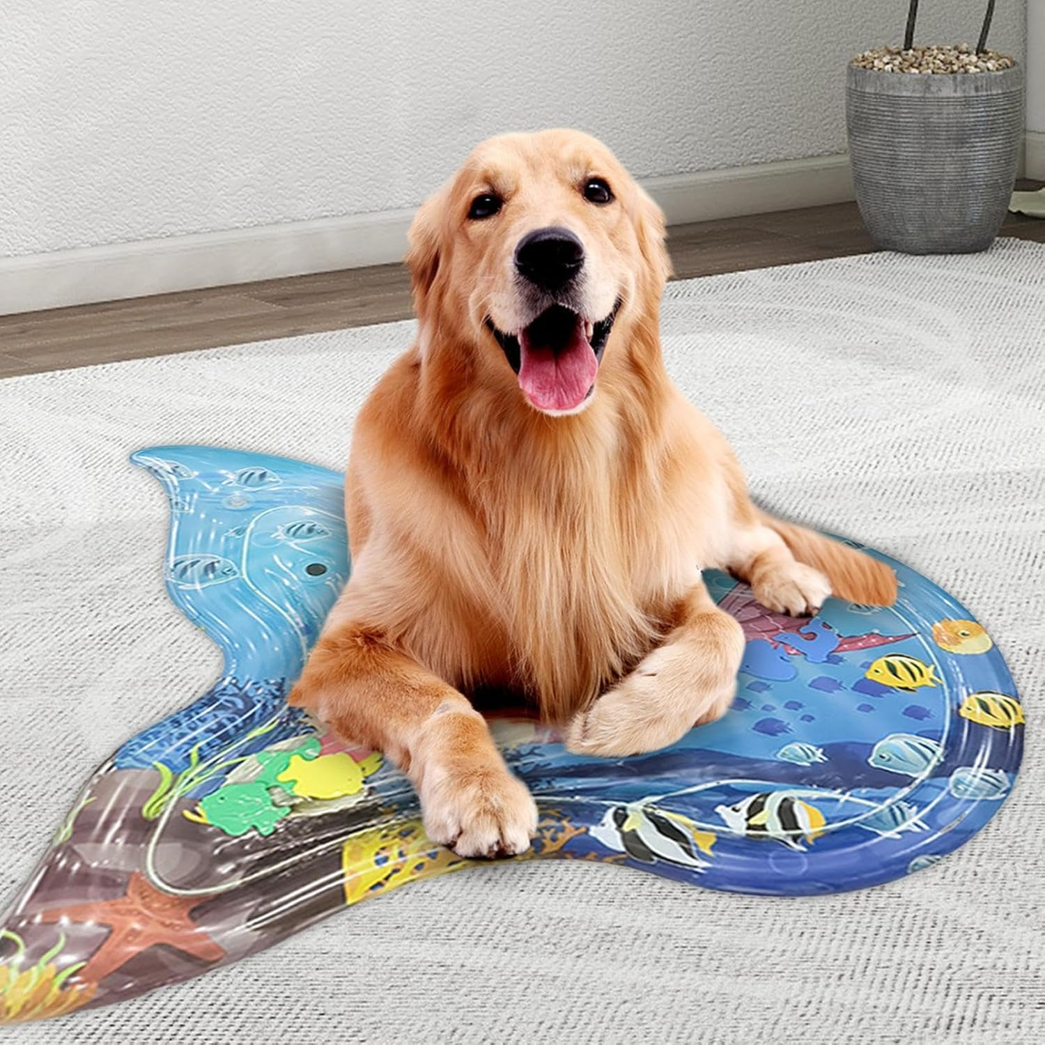 Inflatable Water Pad | Inflatable Outdoor Pet Mat - Water Sensor Technology Water Patting Mat for Floor, Tile, and Grass image number 3