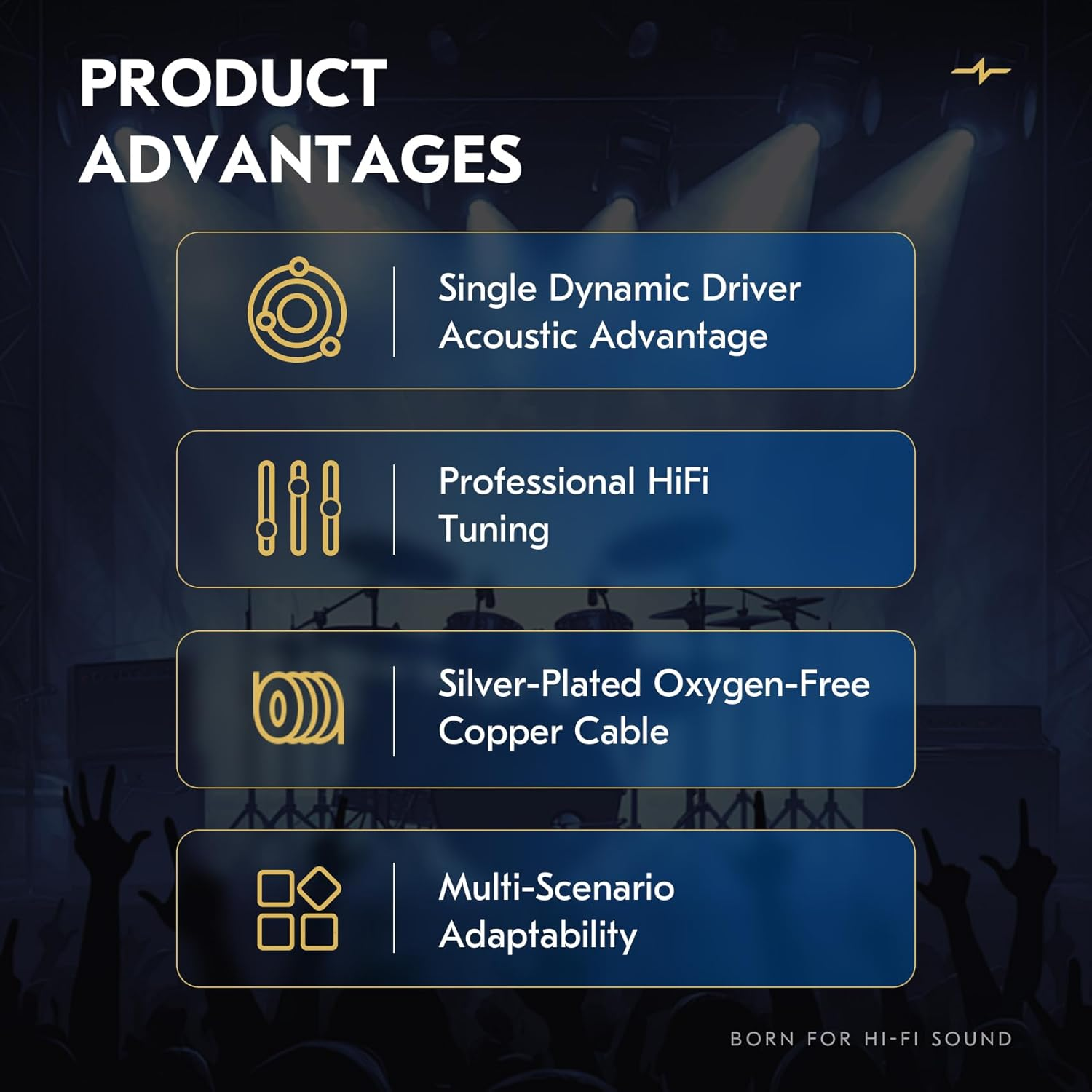 CCZ NC02 Wired Earphones,High Performance Lightweight IEM Headphones with Mic, 10Mm Magnetic Dynamic Driver Gaming Earbuds with Detachable Cable, Noise Isolating in Ear Monitors for Music Studio image number 3