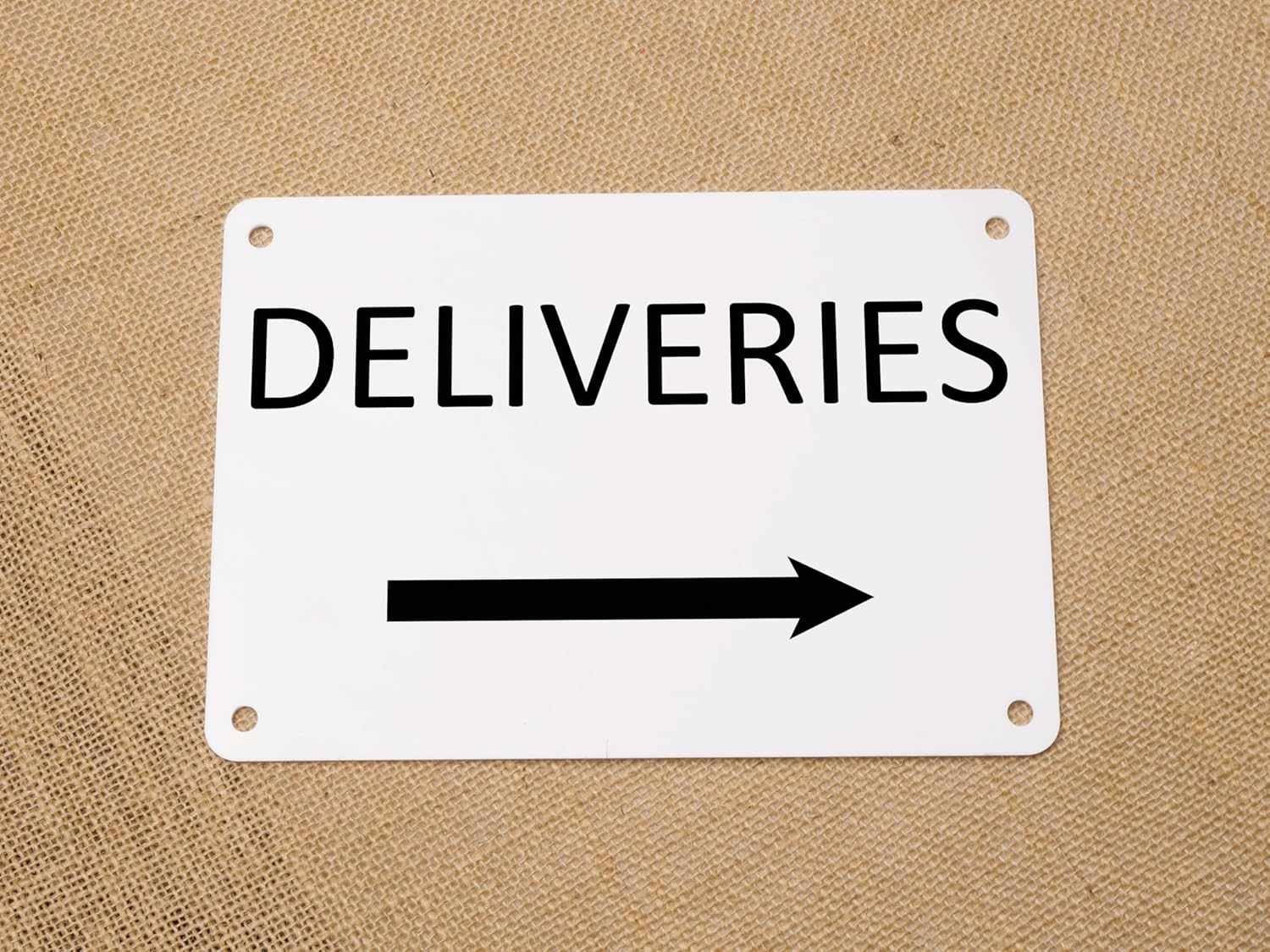 DELIVERIES SIGN (RIGHT ARROW) 140X200MM 200X300Mm Door Sign Sign for Post Man (With Self-Adhesive at Back, 20X30CM) image number 4