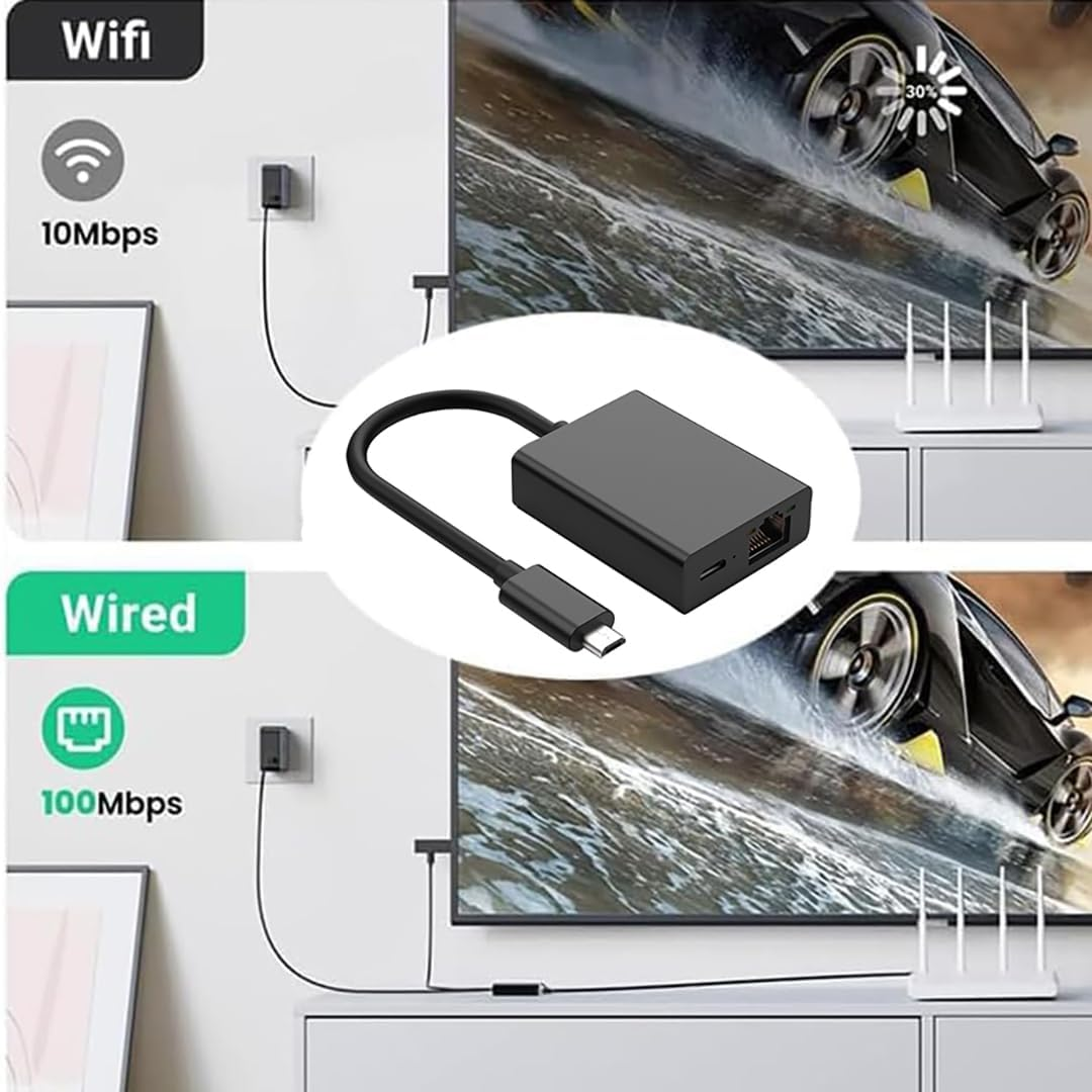 Micro USB to Ethernet Adapter 2 in 1 Micro USB to RJ45 Adapter with 5W Type C Charging Port Supports 100Mbps for Android Tablets (6.0+) & Phones image number 5