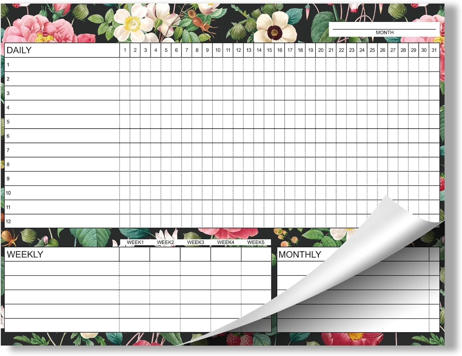 Habit Tracker Calendar Habit Journal, Undated Daily Weekly Monthly Habit Tracker to Boost Productivity, 11.5 * 8 Inches, 50 Sheets 100G Paper,Arrange Activities Schedule image number 1