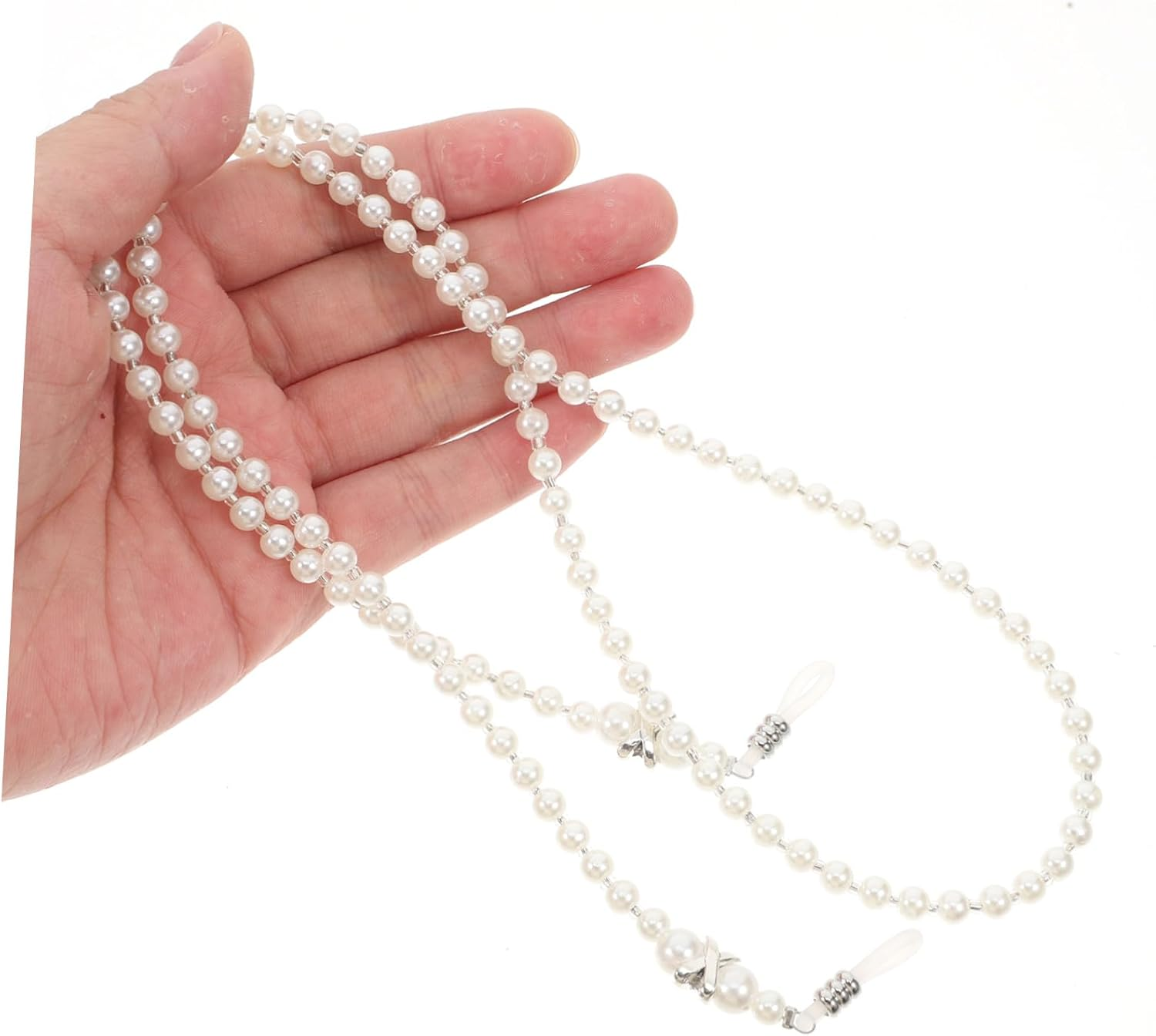 LRXIYODE Pearl Beaded Eyeglass Chain Anti-Slip Strap for Women Sunglasses and Mask Holder Fashion Necklace Eyewear Accessory Anti-Falling Lanyard image number 6