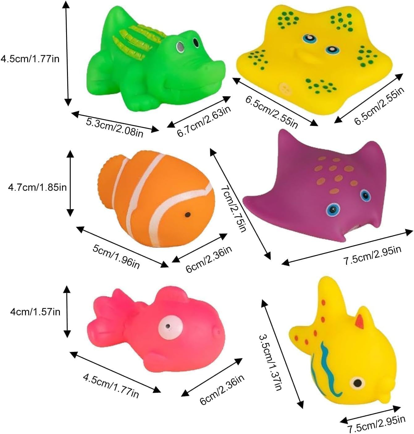 Clockjuan 6Pcs Colorful Pool Cat Interactive Toy, Cat Floating Water Toy, Pet Kitten Swimming Bathing Fish Toy, Sensory Toys for Indoor Cats to Self Play image number 3