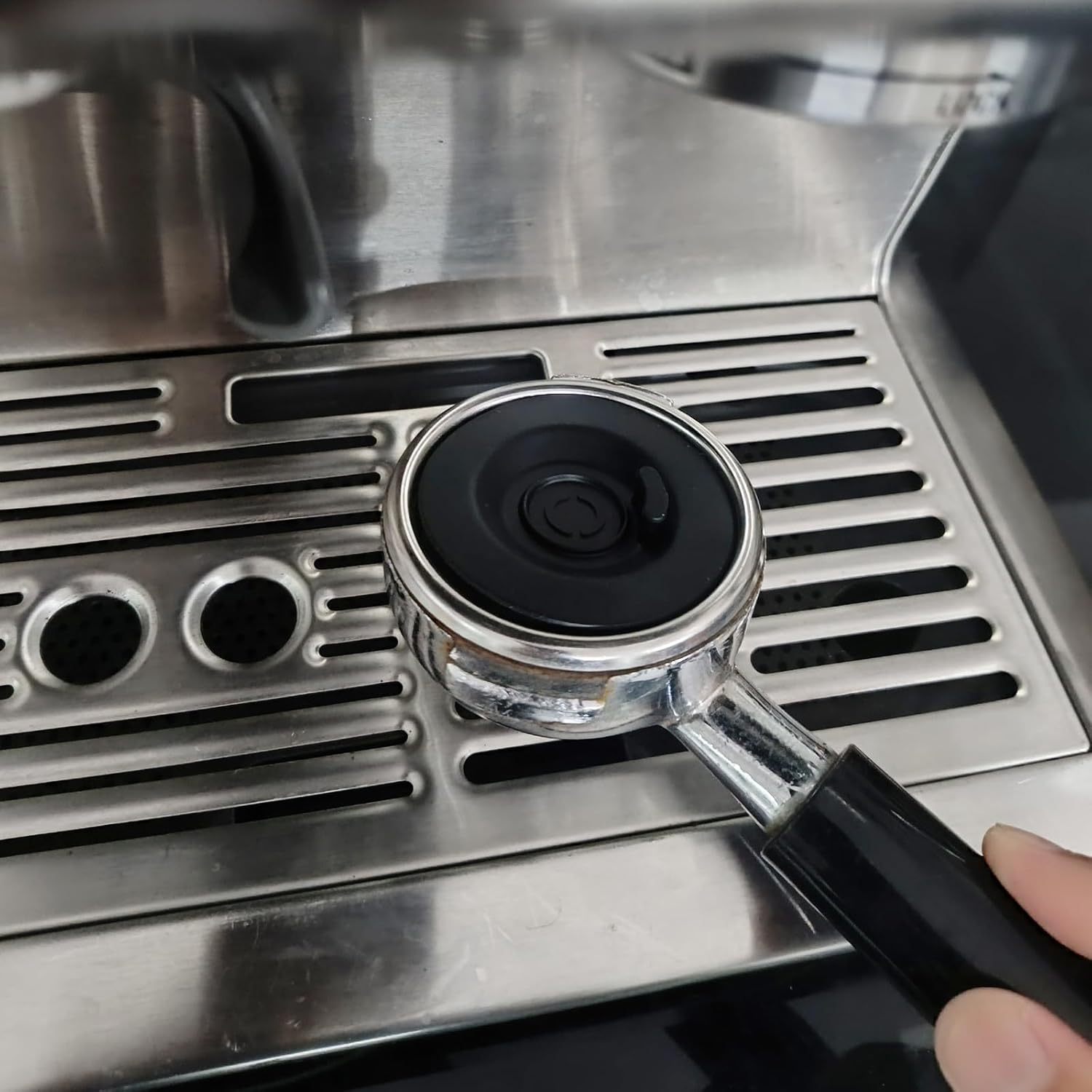 2 Pack 58 Mm Backflush Cleaning Disc for Breville,Cleaning Disc for Breville Espresso Machine Part BES920XL BES900XL BES980XL Bes990,Black image number 4