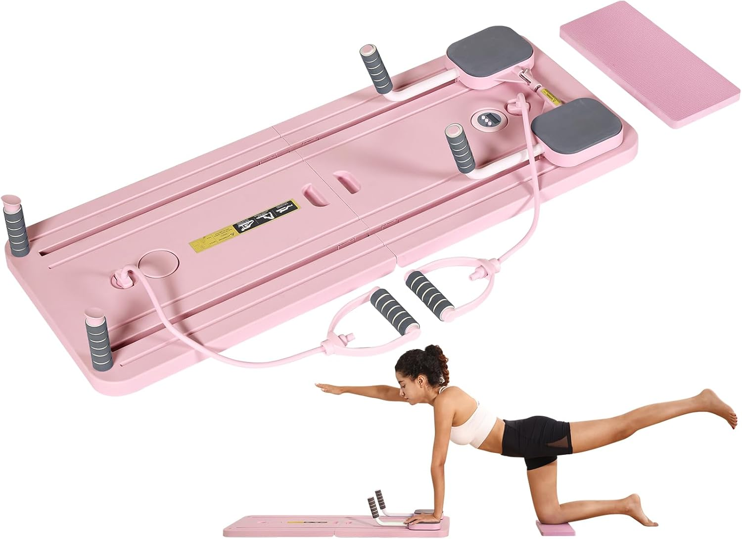RED HARE Premium Foldable Pilates Reformer Set for Home and Gym, Upgrade Multi-Purpose Pilates Board with a Timer, Professional Abs Trainer Machine in Home Gym image number 5