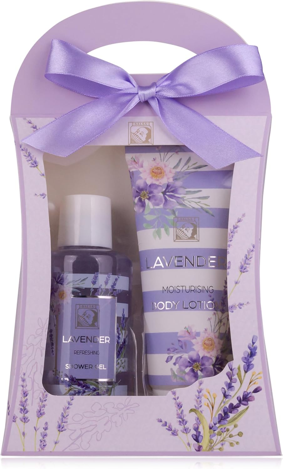 Accentra Women'S Shower Set Lavender in Beautiful Gift Box - 2-Piece Care Set with Shower Gel and Body Lotion - Wellness Gift Set for Birthday, Valentine'S Day & Christmas