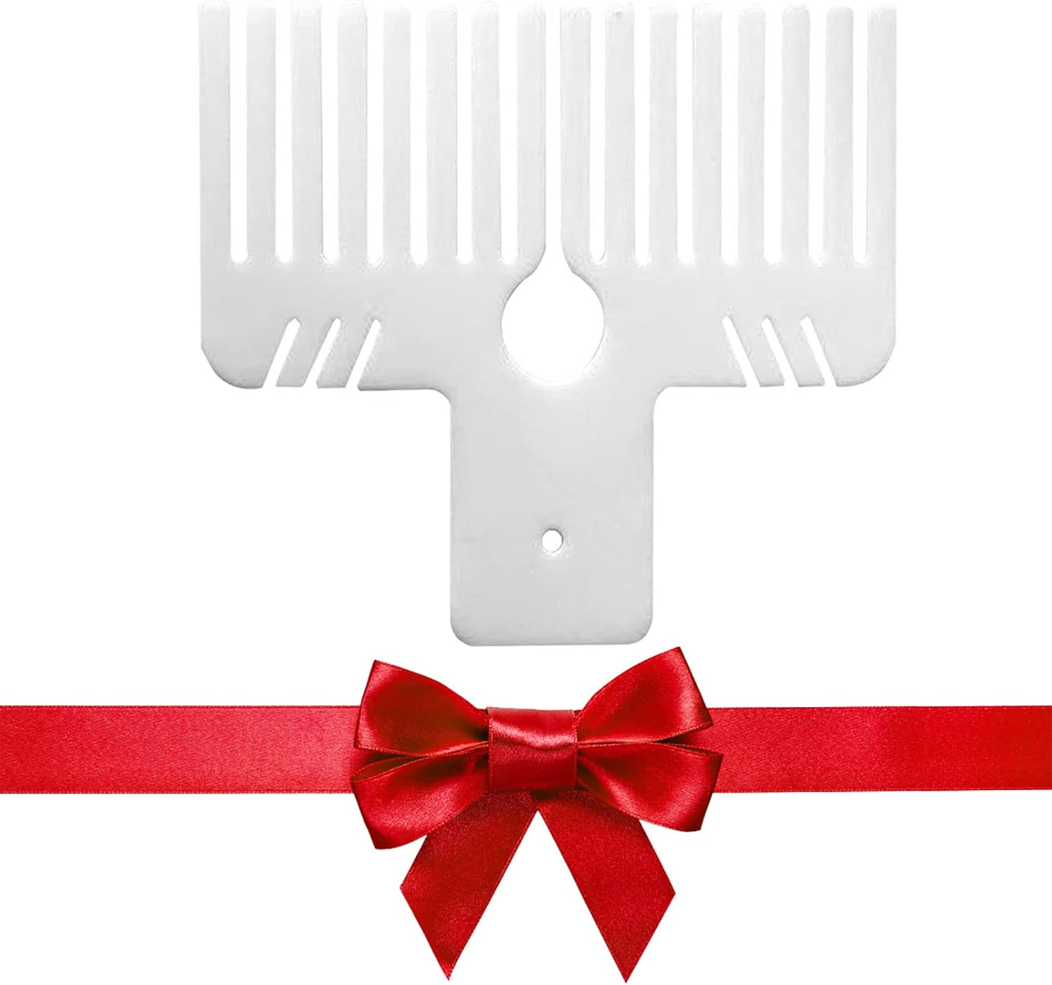 Suxgumoe Bow Maker Tool, Bow Maker Tool for Ribbon Craft, Plastic Bow Maker Comb Bow Making Tool for Bows Gift Wrapping, Wrist Corsages, Home Decorations, Hair Bows, Holiday Wreaths, White image number 6