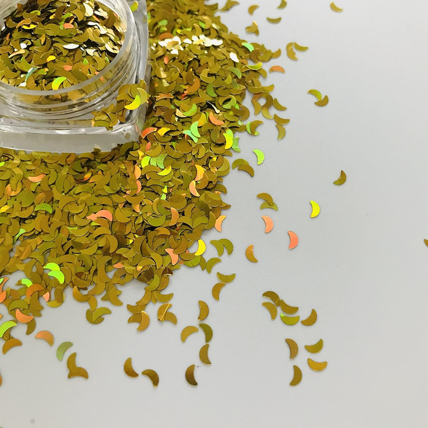 10 Grams/Pack - Stripe Rectangles Glitter - Festival Rave Beauty Nail Art Decoration T100 - B0101-3Mmmoons-10Gp image number 5