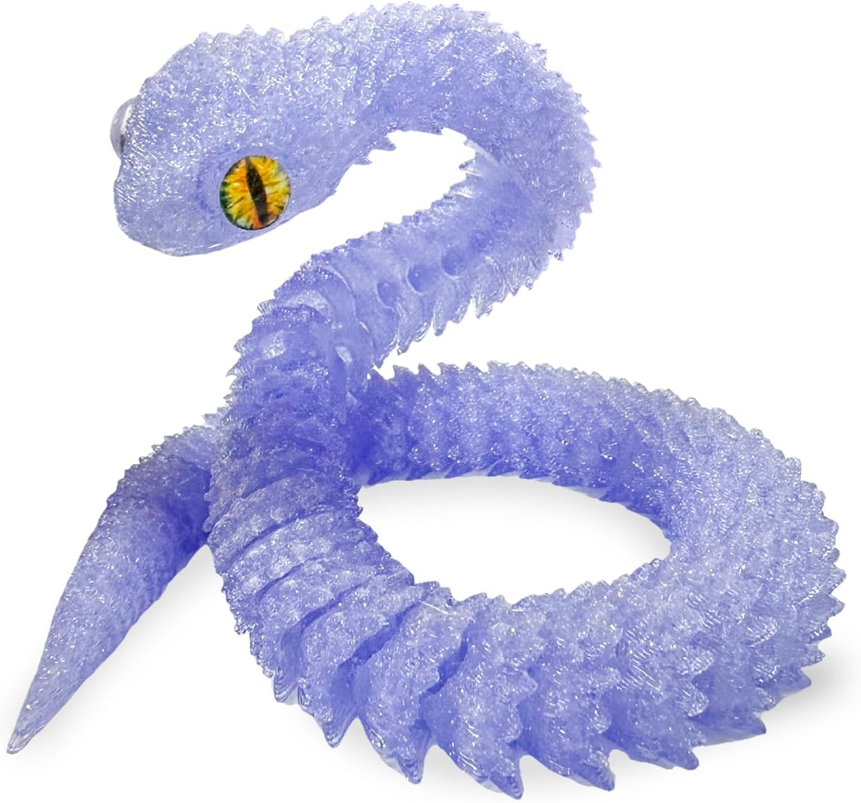 Crystal Snake Toy, 1 PCS 3D Printed Toys for Party, Birthday Gift, Novelty Decoration (Length 30Cm/11.81In, Blue)