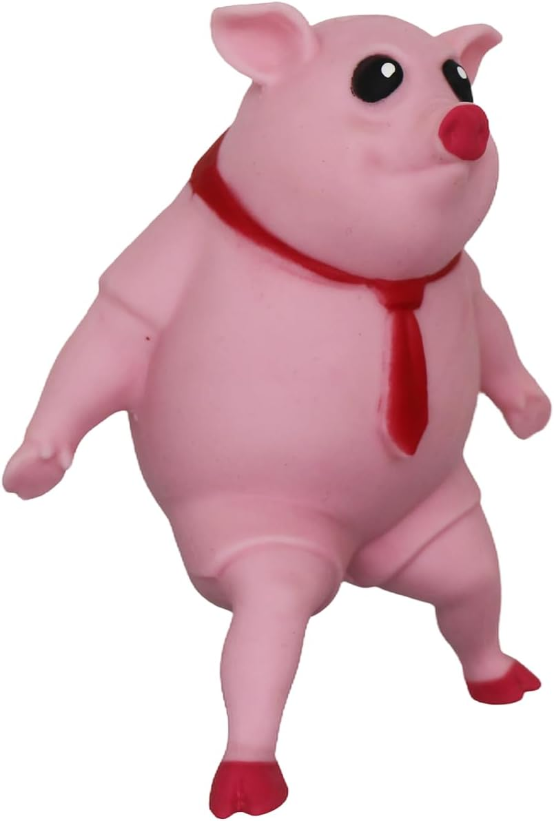 Sand Filled Weirdo, Tiktok Trend Squishy Stretching Monkey Sensory Fidget Toy for Kids and Adults Squeeze TPR Toys, anti Anxiety Stress Relief Gift Idea Viral (Pig) image number 5