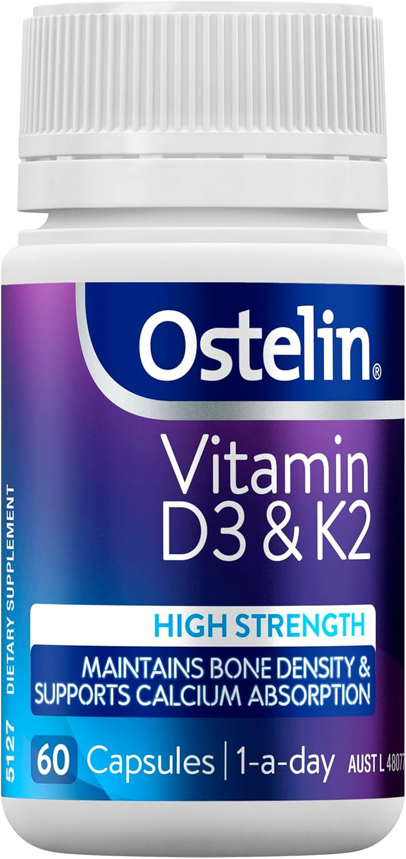 Ostelin Vitamin D3 and K2 Maintains Bone Density- Supports Calcium Absorption 60 Tablets image number 1