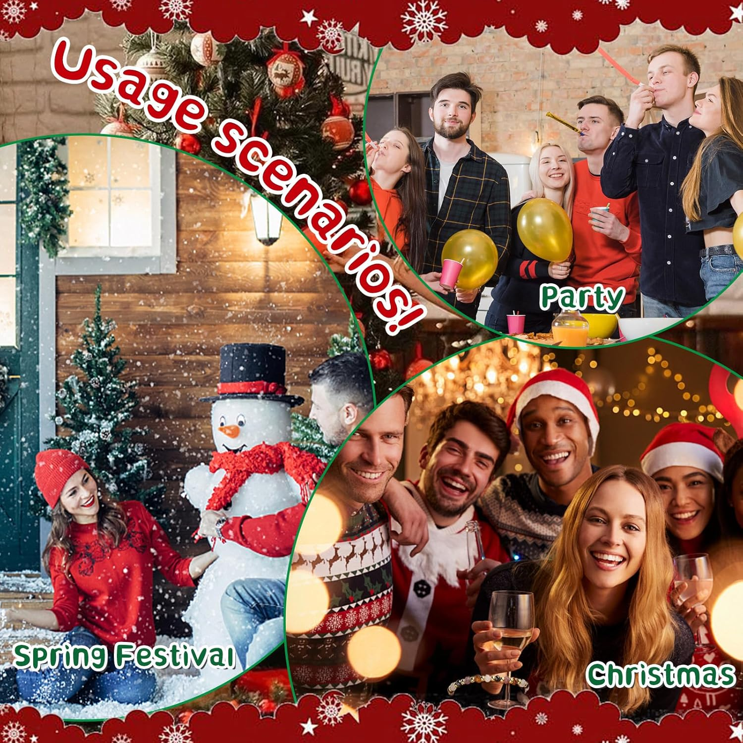 Oneroomone Pack of 2 Headband Christmas Photo Props 2026, 2026 Happy New Year Headband - 2 Pieces Festive Colour Stripes Headdress 2026 - Christmas Accessories Decorations (Gold/Red) image number 4