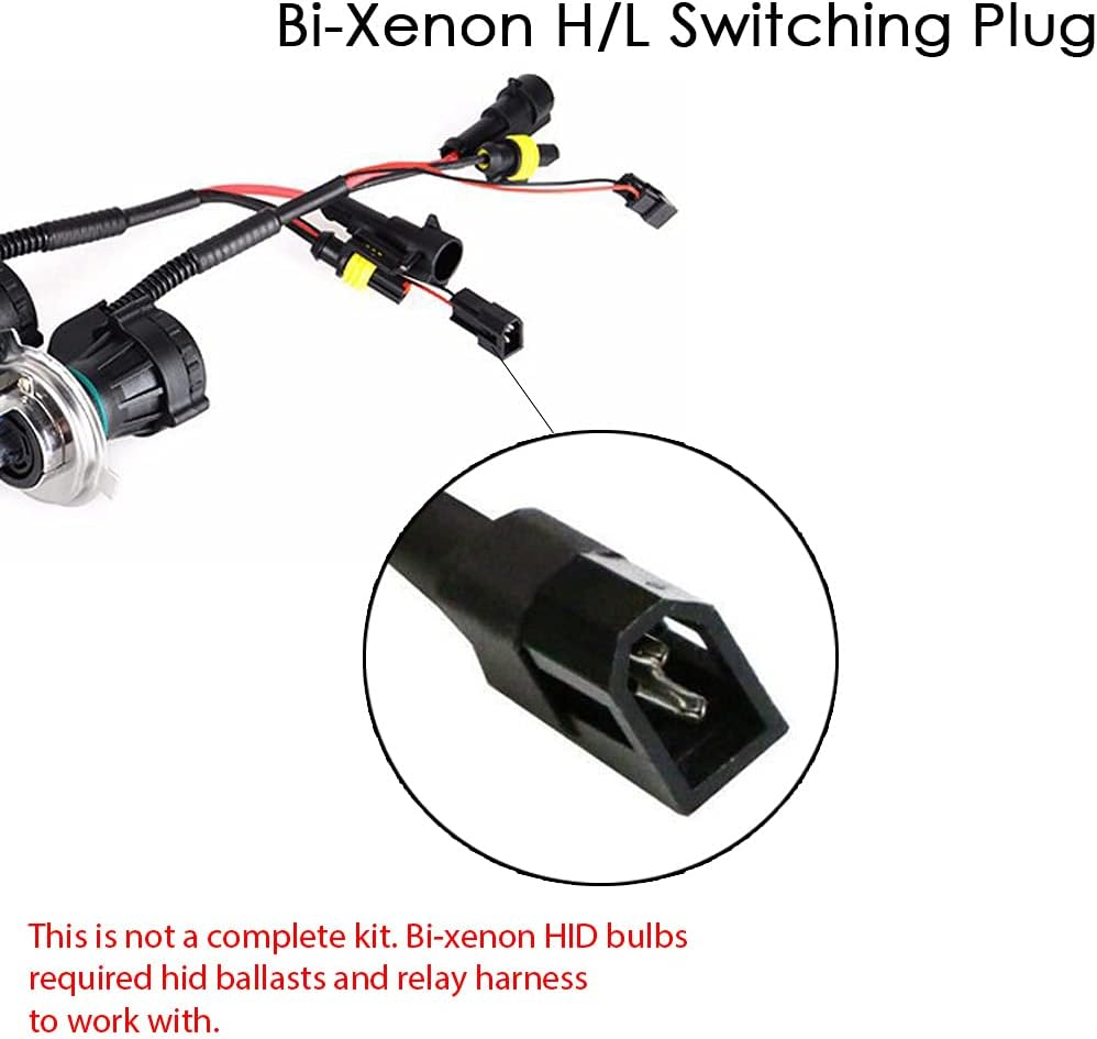 H13 9008 Bi-Xenon HID Bulbs 35W Super Bright Dual Hi/Lo Headlight Bulb Replacement, 8000K Ice Blue, Pack of 2 image number 4