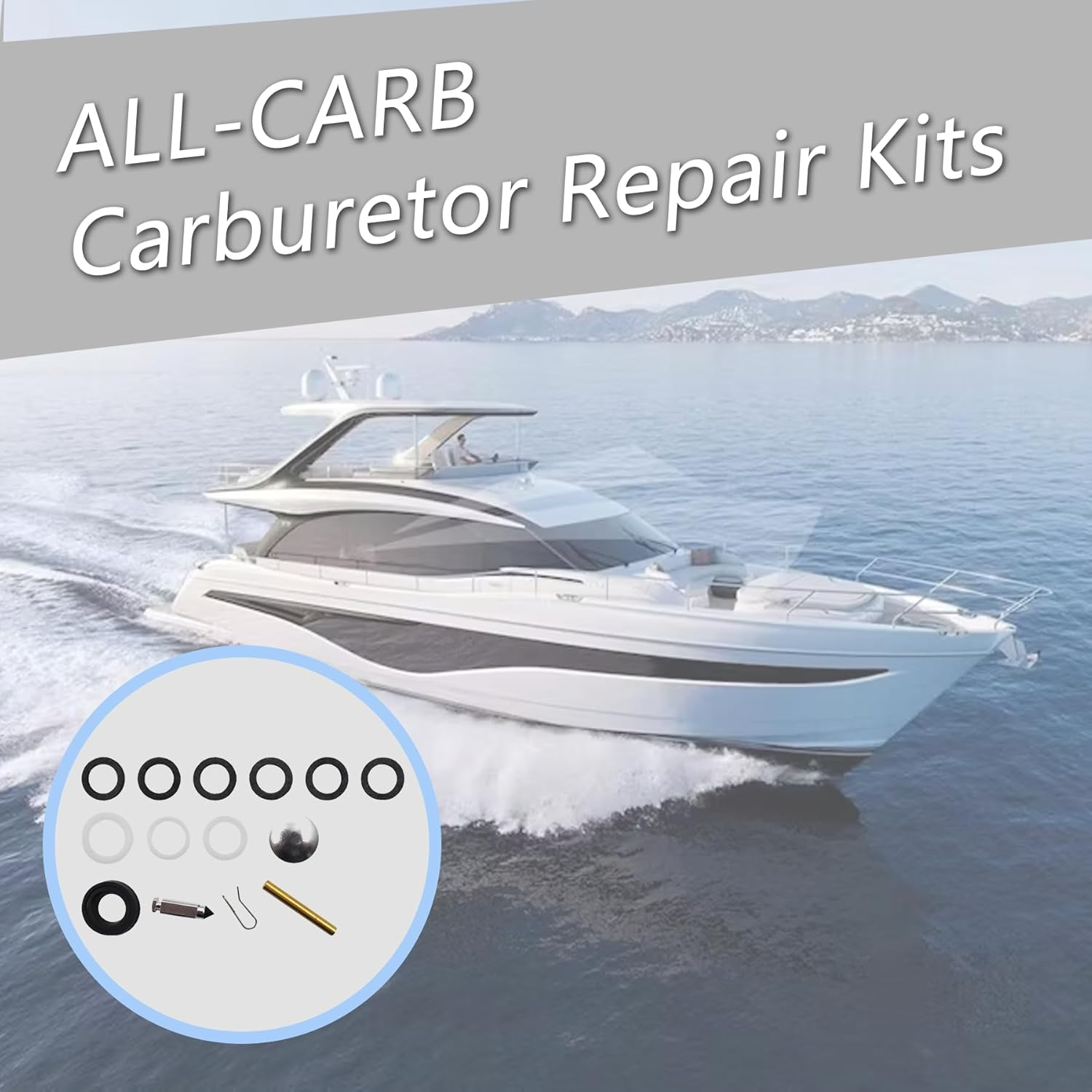 ALL-CARB Carb Carburetor Repair Kits with Float Replacement for Johnson Evinrude 2/3/4 HP 398532 Sierra 18-7043 image number 5