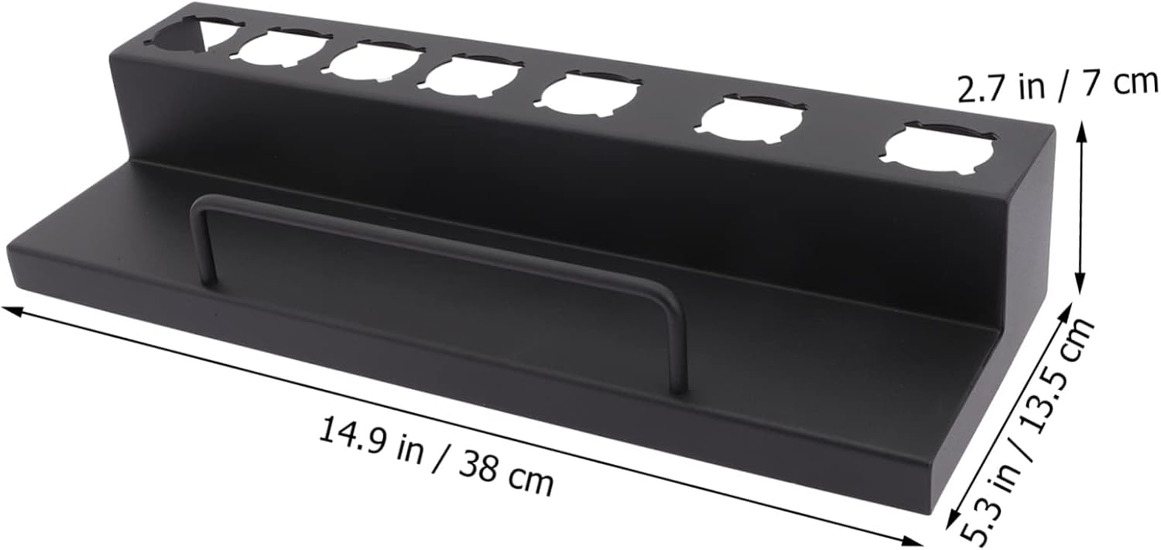 VINTORKY Wall Hanging Hair Curler Rack Black Punch Hair Styling Tool Organizer for Bathroom and Barber Shop with Strong Load Bearing Capacity and Compatibility image number 6