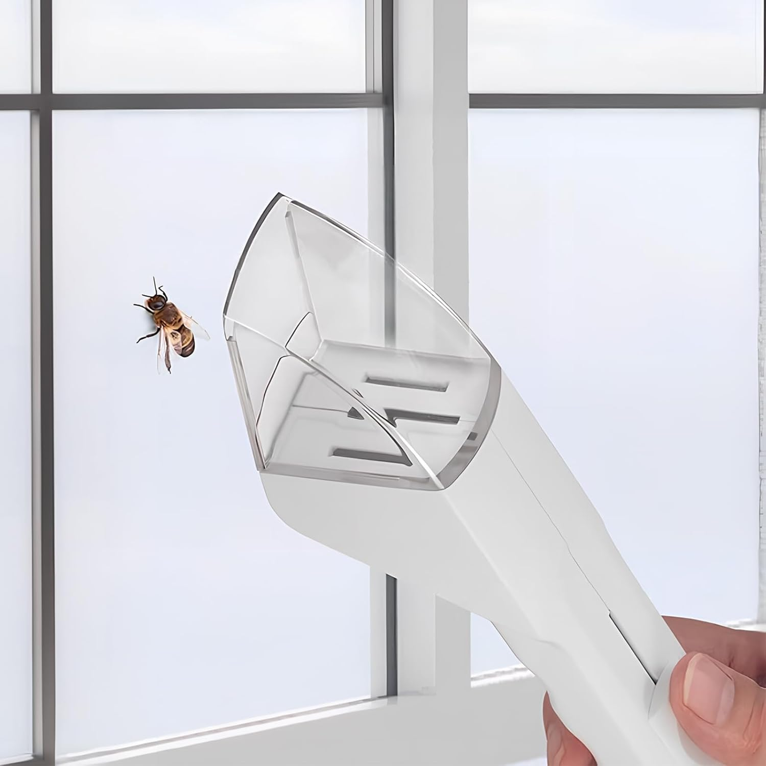 Insect Catcher, 2 Pcs Bug Catcher Handheld, Insect Catching Tool, Portable Humanized Insect Observer with Clear Window, Contactless Bug Catching Container for Nature Exploration (White) image number 2