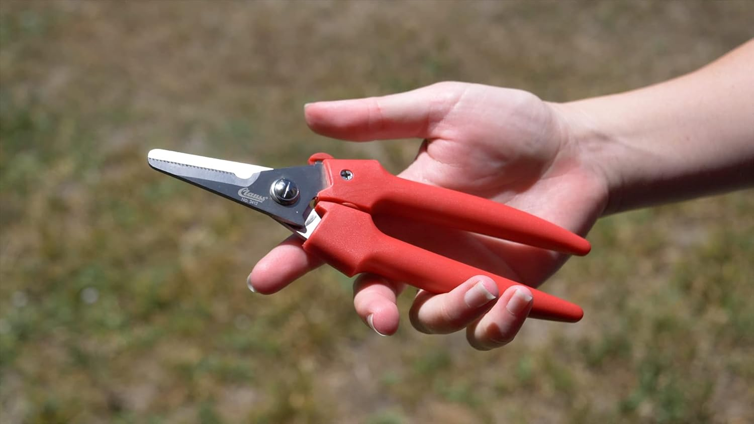 Clauss Spring-Action Stainless Steel Wire Cutters/Pruning Shears for Gardening, Red, 7.5&rsquo;&rsquo; (33503)