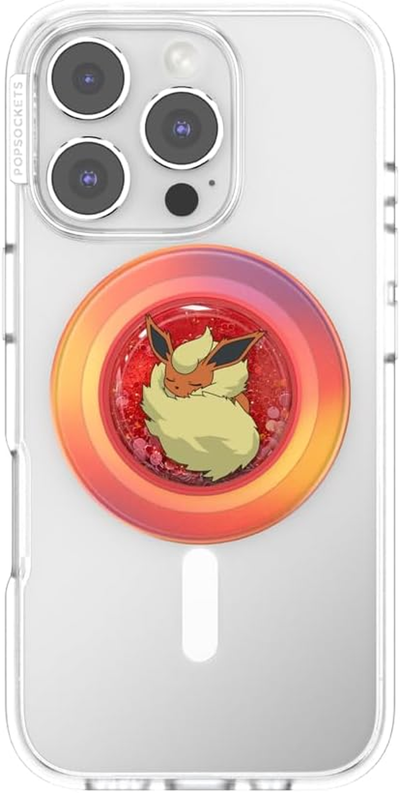 Popsockets Phone Grip for Magsafe with Kickstand, Magnetic Stand, Swappable Top, Secure Hold for Iphone Magsafe Cases, Phone & Tablet Grip, Pokemon - Tidepool Squishy Sleepy Flareon