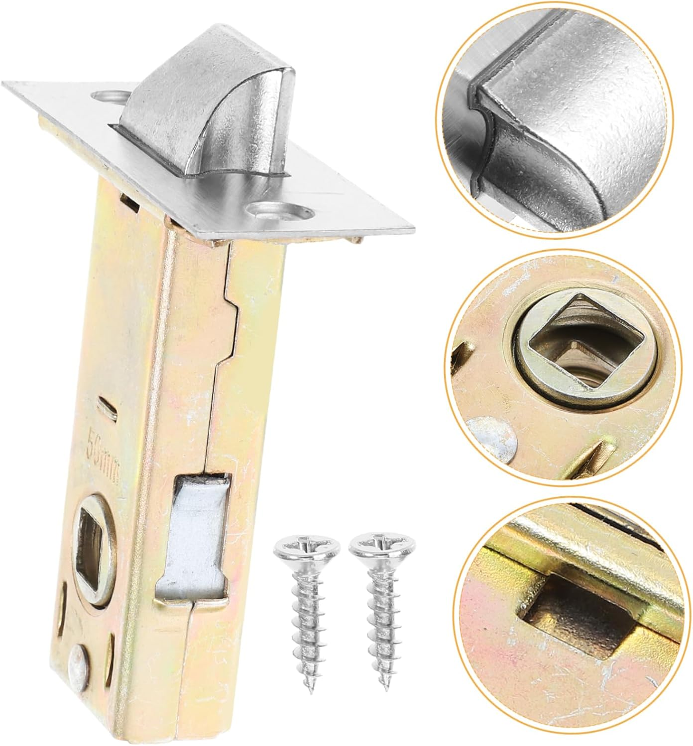 SEWACC Tubular Mortice Latch with Lever Handle Door Latch Hardware for Internal Doors 50Mm Backset with Screw Stainless Steel Finish