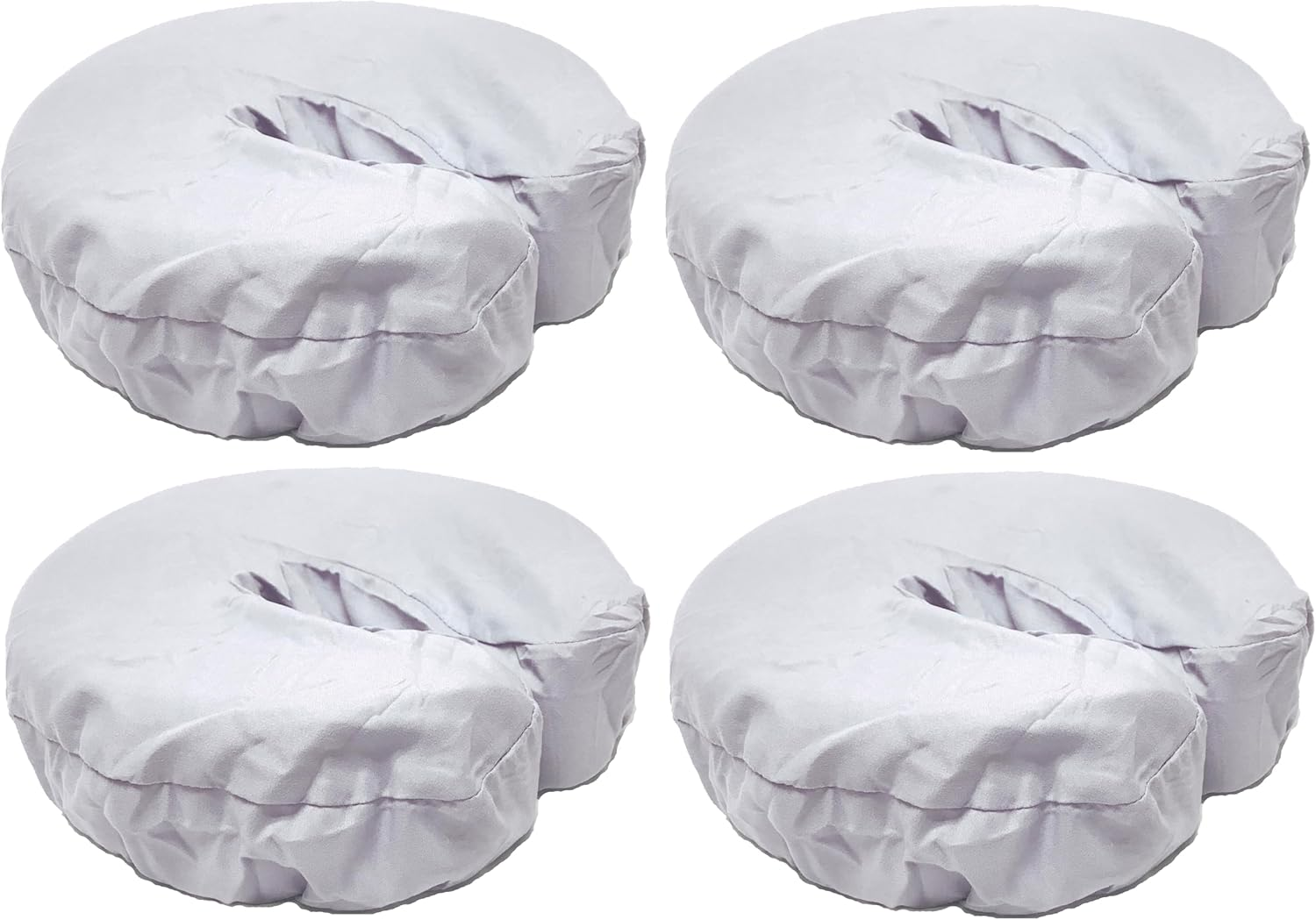Therapist'S Choice&reg; Premium Deluxe Microfiber Massage Table Face Cradle Covers, 4Pcs per Package (Light Gray) image number 3