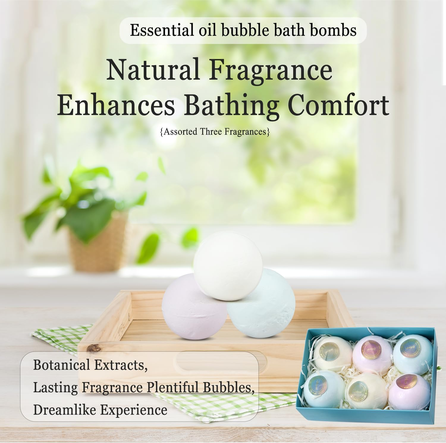 Pomobubbles Hillwoo Bath Bombs Scented,Chinese Aroma and Style,Moisturizing Dry Skin & Long Lasting Bubbles, Gentle Not Allergic Not Staining,The Experience Is Completel Different, Come Surf, 21.2Oz 6Count image number 1