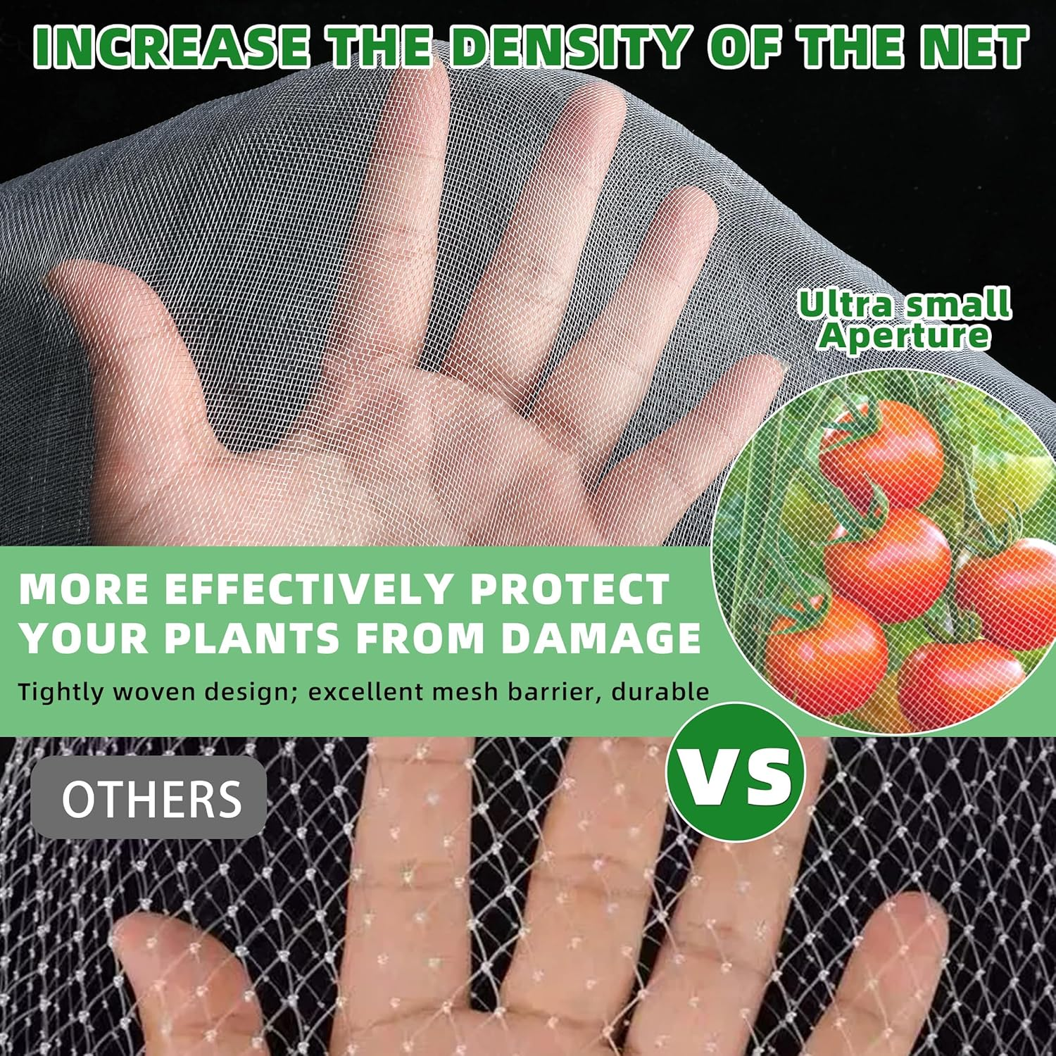 5 Pack Garden Plant Fruits Tree Protection Netting Covers with Drawstring, 3.3 X 2.7Ft Bird Insect Netting Bag, Plant Netting Barrier for Fruit/Flower/Herb/Vegetables (3.3 X 2.7Ft) image number 1