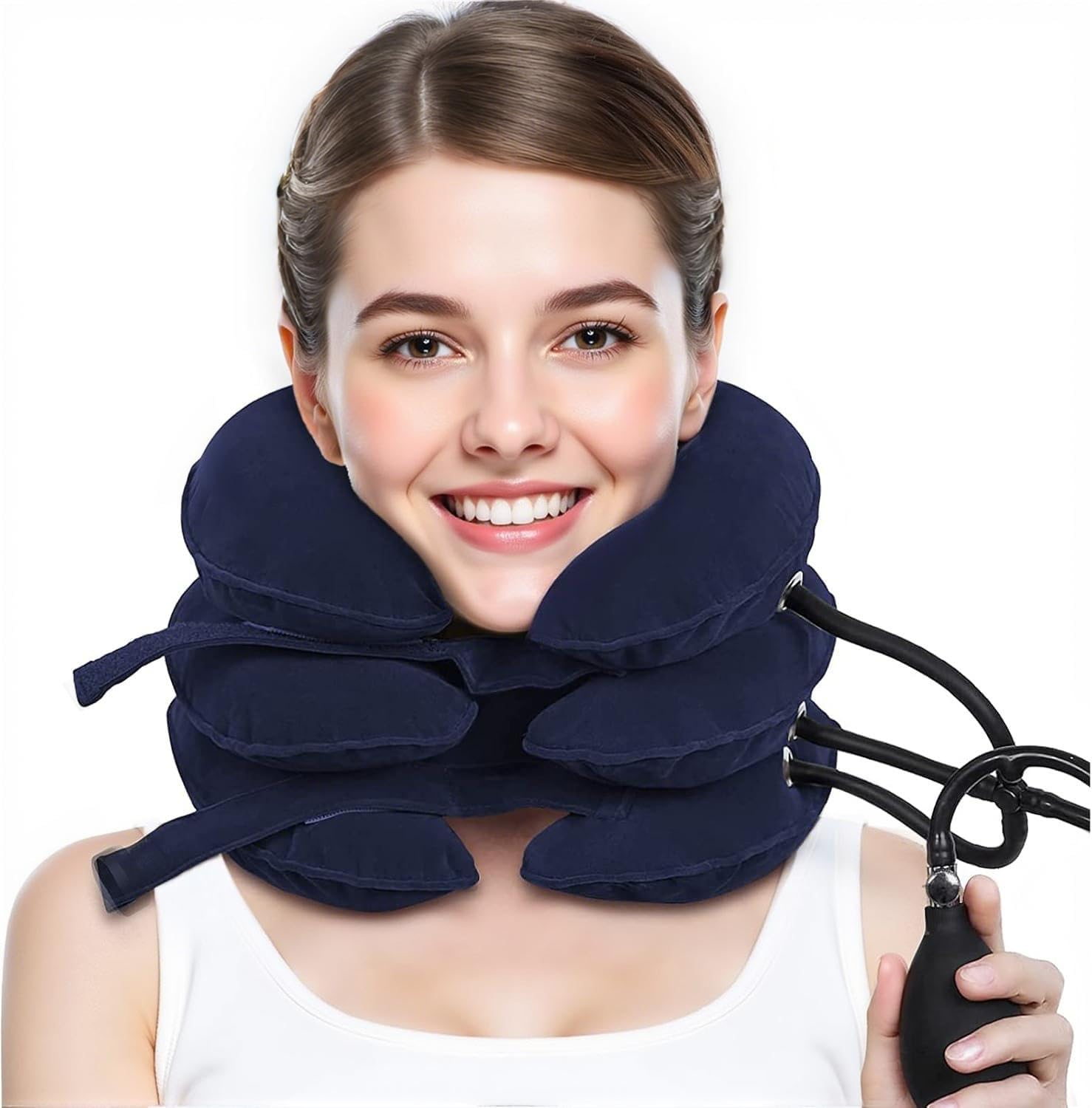 RAFSUN Neck Stretcher - Adjustable Cervical Traction Device for Neck Pain Relief, Inflatable Neck Brace for Spine Alignment & Decompression at Home image number 3
