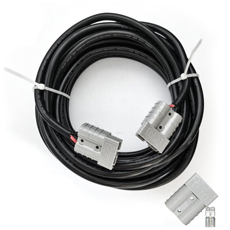 Leona Co 10M 50Amp Anderson Power Pole Extension Cord Connector Compatible with Solar Generator Portable Twincore Automotive Cable