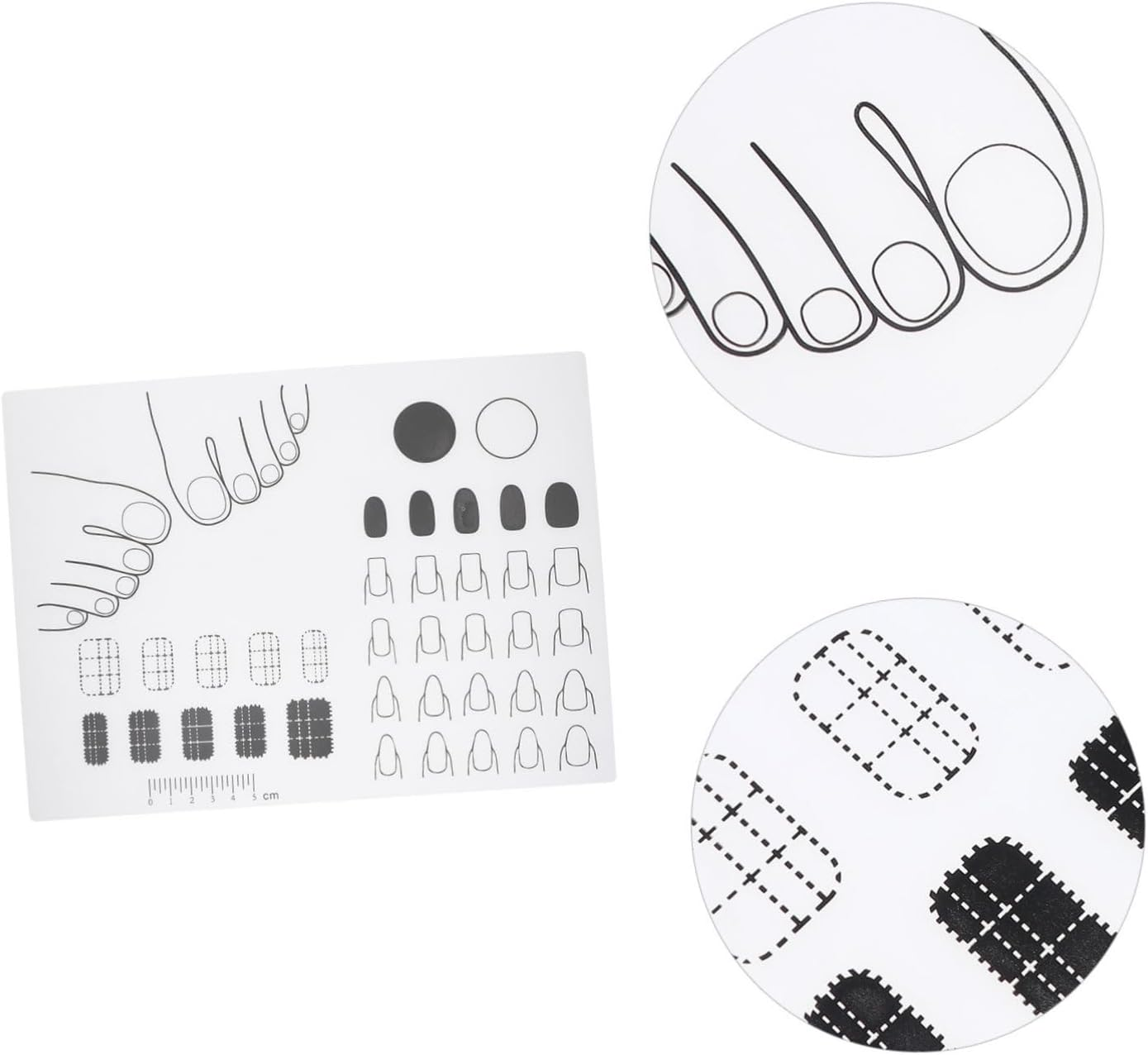 CANIGHT Acrylic Manicure Art Practice Mat Nail Art Training Sheet Nail Design Tool Silicone Nail Mat Easy to Clean image number 4